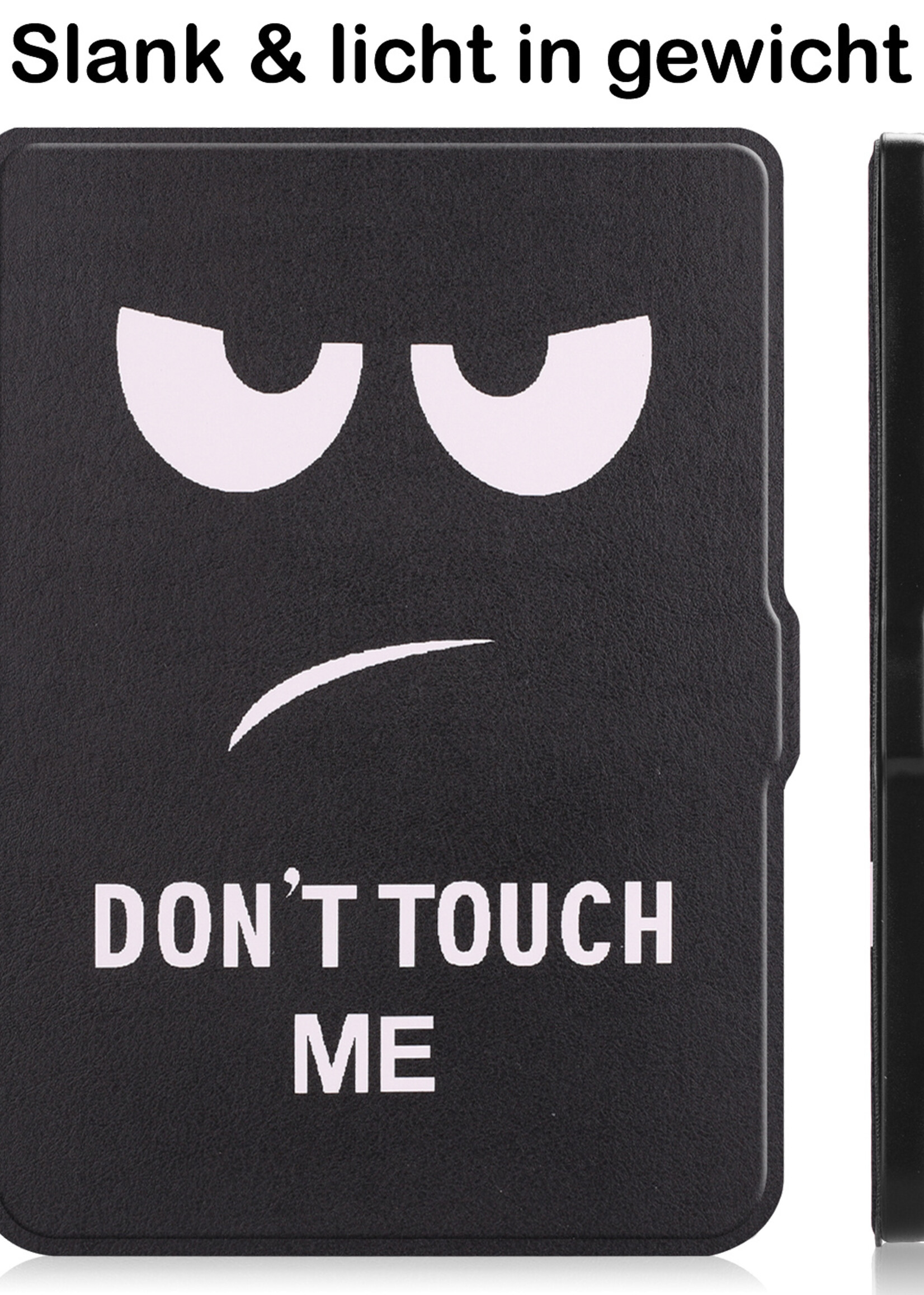 BTH Hoesje Geschikt voor Kobo Clara HD Hoesje Luxe Bescherm Case Met Screenprotector - Hoes Geschikt voor Kobo Clara HD Hoes Book Cover - Don't Touch Me