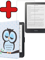 BTH BTH Kobo Clara HD Hoesje Met Screenprotector - Uil