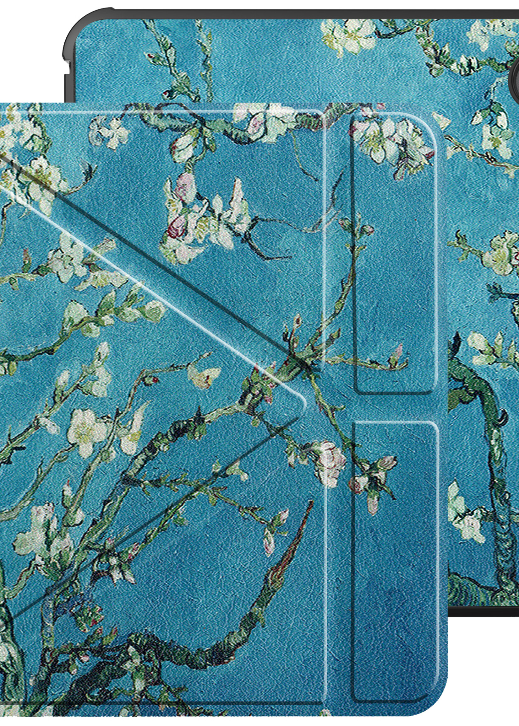 BTH Hoesje Geschikt voor Kobo Libra 2 Hoesje Luxe Bescherm Case Met Screenprotector - Hoes Geschikt voor Kobo Libra 2 Hoes Book Cover - Bloesem