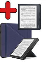 BTH BTH Kobo Libra 2 Hoesje Met Screenprotector - Donkerblauw