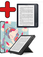 BTH BTH Kobo Libra 2 Hoesje Met Screenprotector - Eenhoorn
