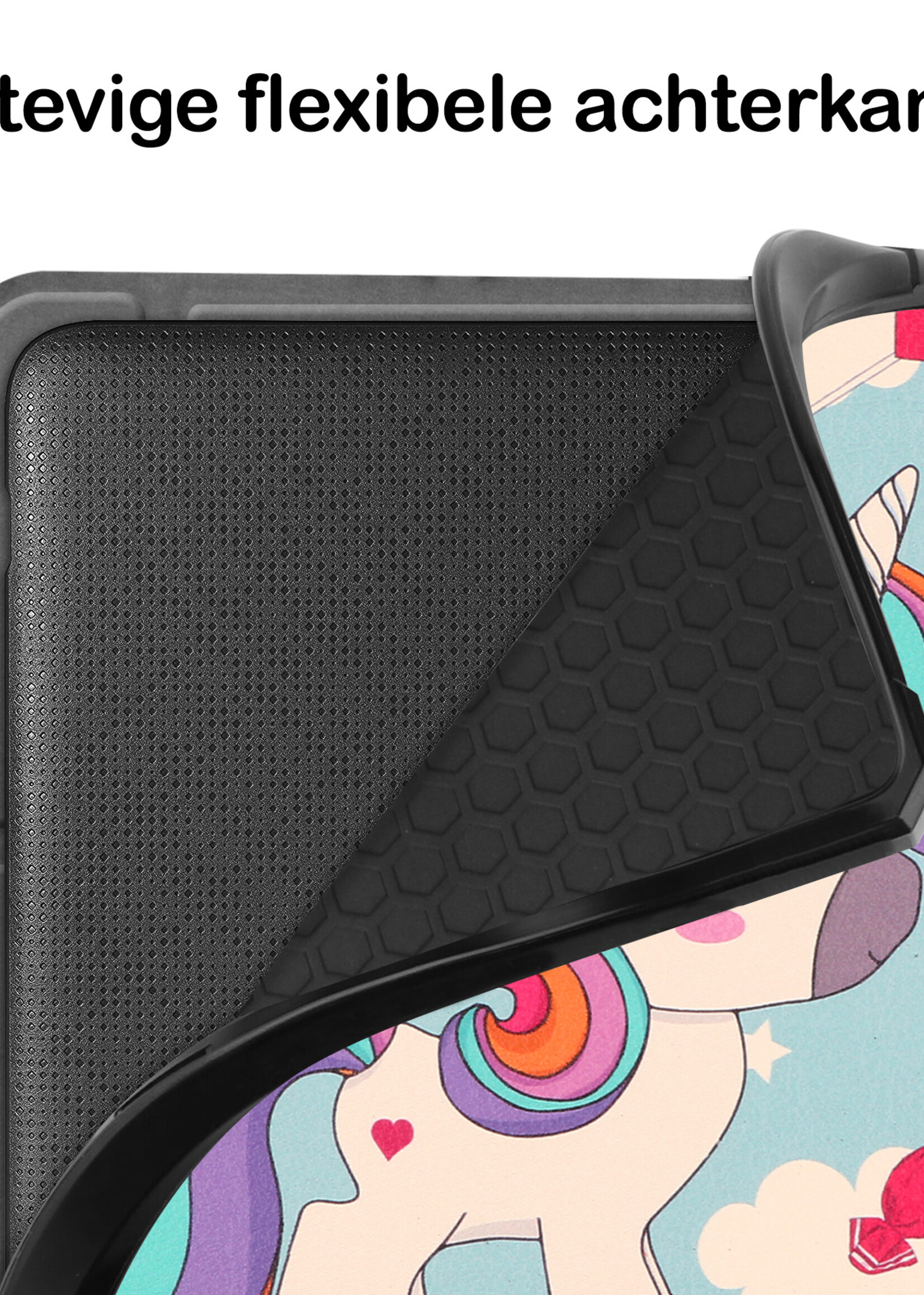BTH Hoesje Geschikt voor Kobo Libra 2 Hoesje Luxe Bescherm Case Met Screenprotector - Hoes Geschikt voor Kobo Libra 2 Hoes Book Cover - Eenhoorn