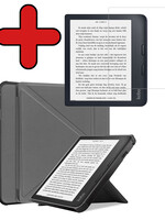 BTH BTH Kobo Libra 2 Hoesje Met Screenprotector - Grijs