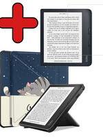 BTH BTH Kobo Libra 2 Hoesje Met Screenprotector - Kat