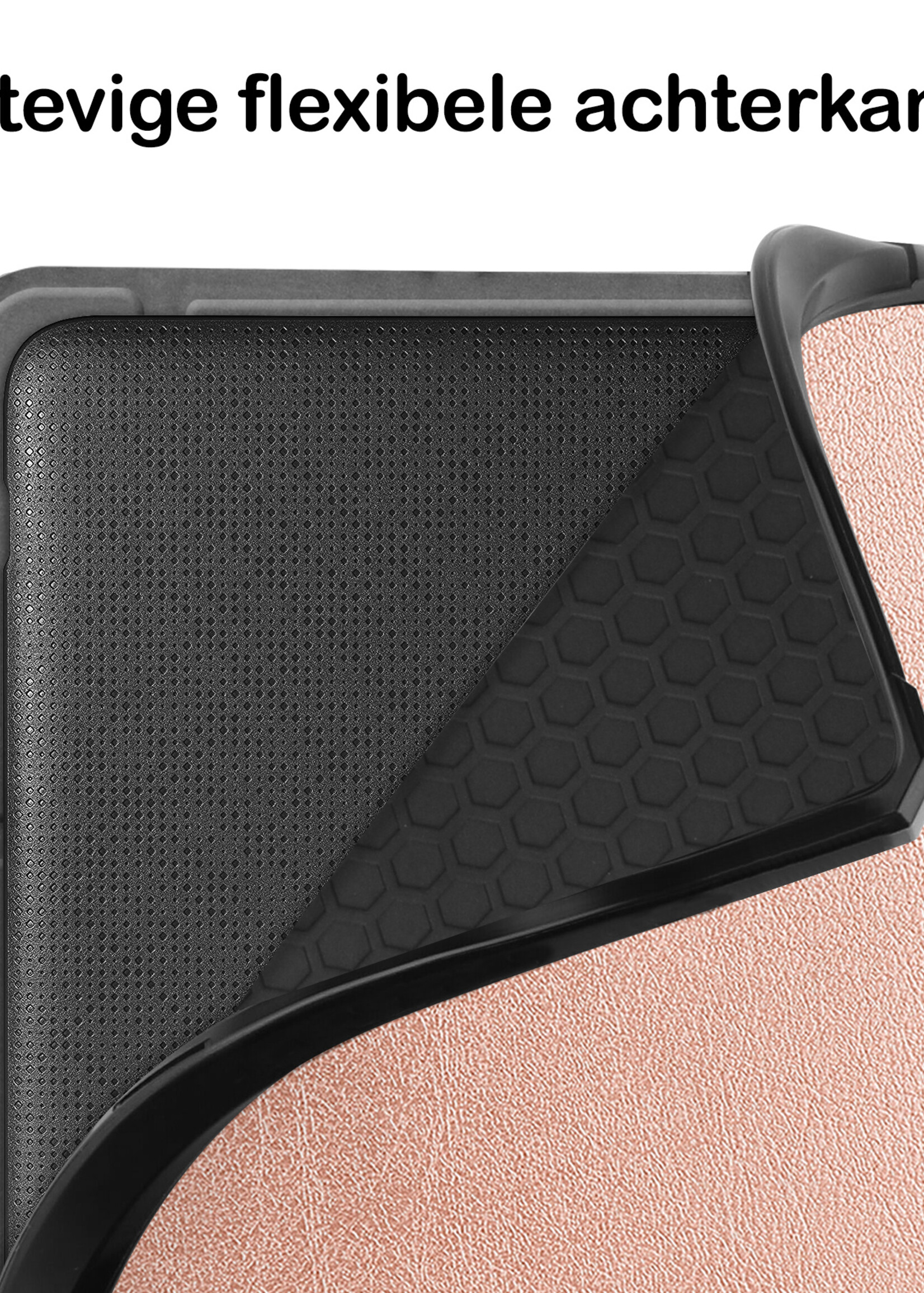 BTH Hoesje Geschikt voor Kobo Libra 2 Hoesje Luxe Bescherm Case Met Screenprotector - Hoes Geschikt voor Kobo Libra 2 Hoes Book Cover - Rosé Goud