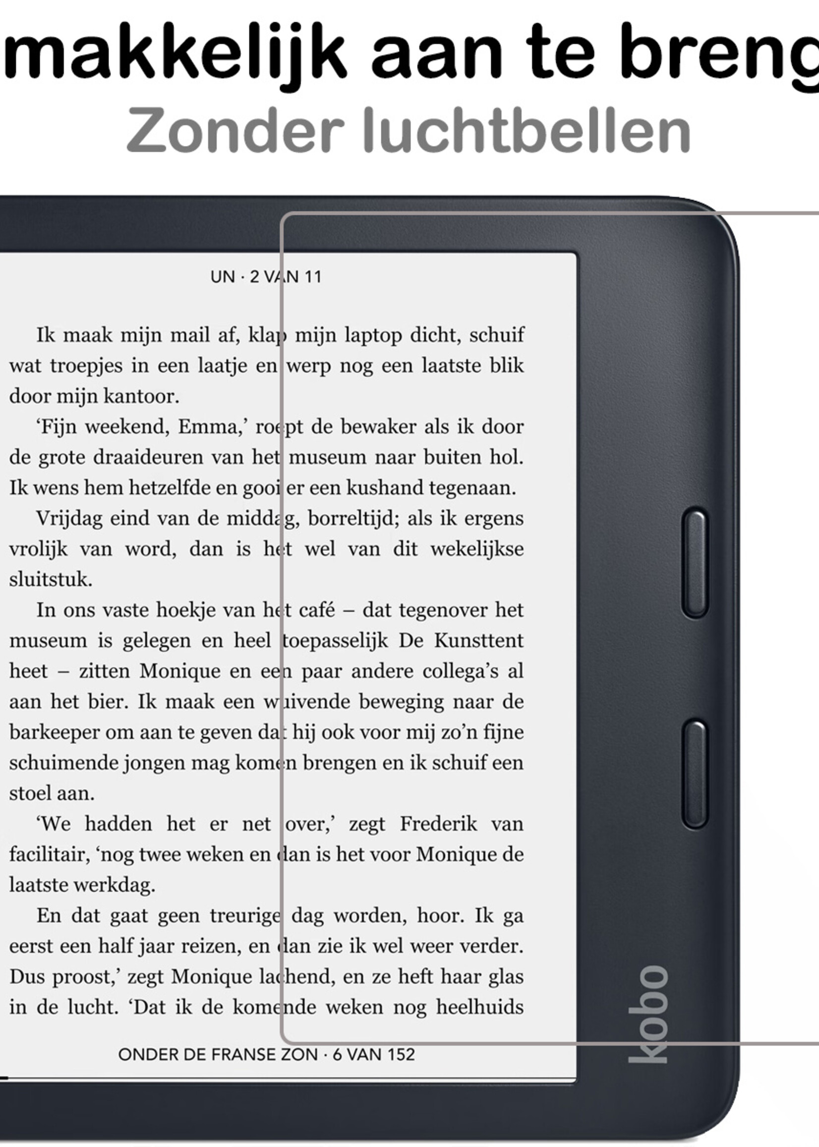 BTH Hoesje Geschikt voor Kobo Libra 2 Hoesje Luxe Bescherm Case Met Screenprotector - Hoes Geschikt voor Kobo Libra 2 Hoes Book Cover - Zwart