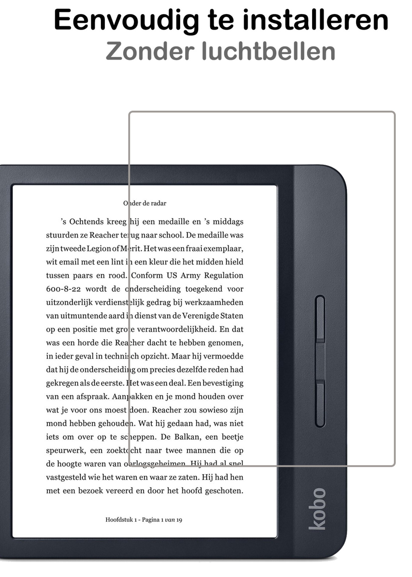 BTH Hoesje Geschikt voor Kobo Libra H2O Hoesje Luxe Bescherm Case Met Screenprotector - Hoes Geschikt voor Kobo Libra H2O Hoes Book Cover - Grijs