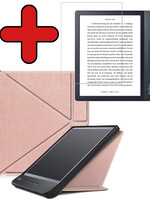 BTH BTH Kobo Libra H2O Hoesje Met Screenprotector - Rose Goud