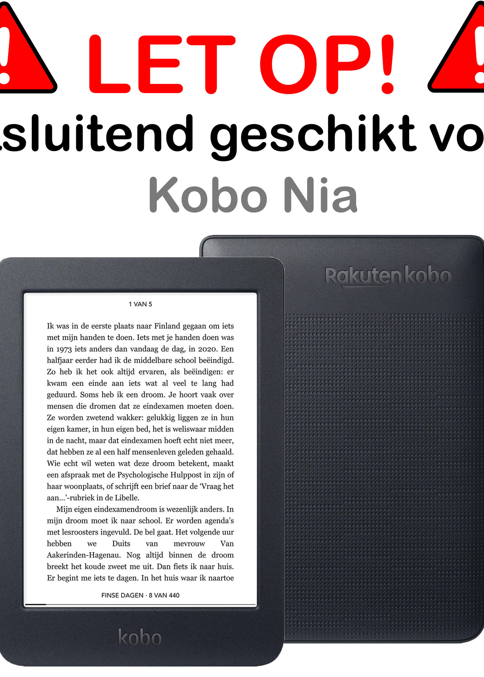 BTH Hoesje Geschikt voor Kobo Nia Hoesje Luxe Bescherm Case Met Screenprotector - Hoes Geschikt voor Kobo Nia Hoes Book Cover - Bloesem