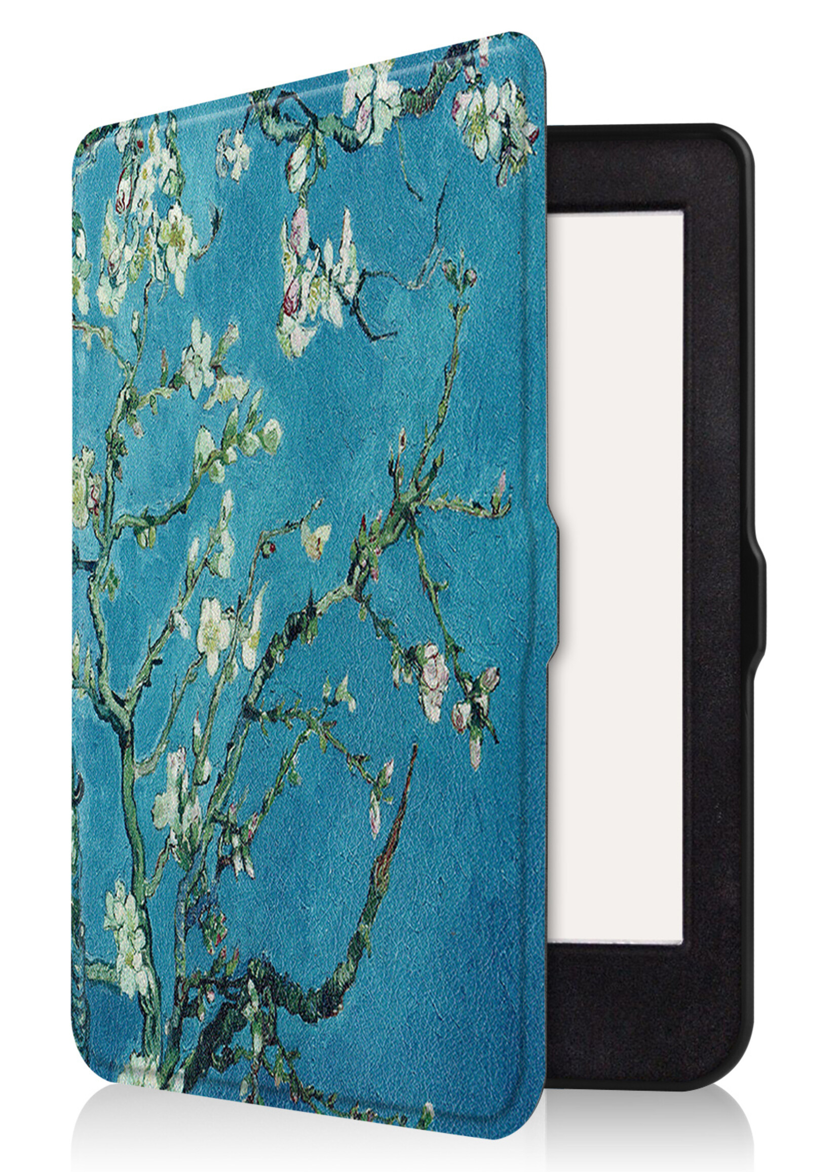 BTH Hoesje Geschikt voor Kobo Nia Hoesje Luxe Bescherm Case Met Screenprotector - Hoes Geschikt voor Kobo Nia Hoes Book Cover - Bloesem