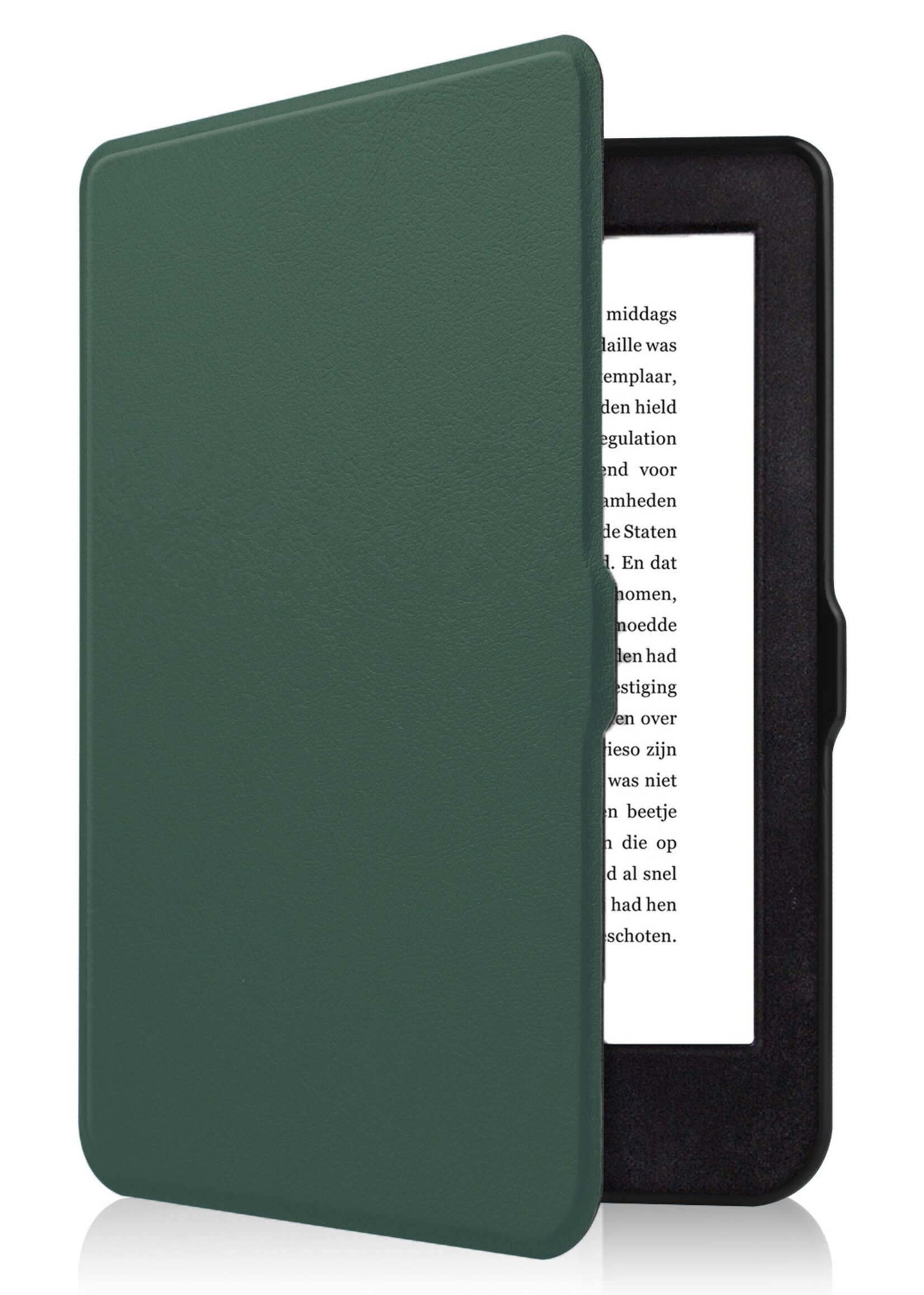 BTH Hoesje Geschikt voor Kobo Nia Hoesje Luxe Bescherm Case Met Screenprotector - Hoes Geschikt voor Kobo Nia Hoes Book Cover - Donkergroen