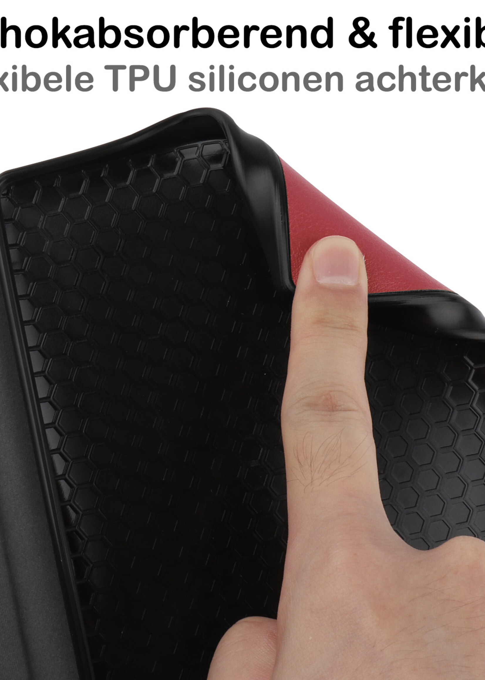 BTH Hoesje Geschikt voor Kobo Nia Hoesje Luxe Bescherm Case Met Screenprotector - Hoes Geschikt voor Kobo Nia Hoes Book Cover - Donkerrood