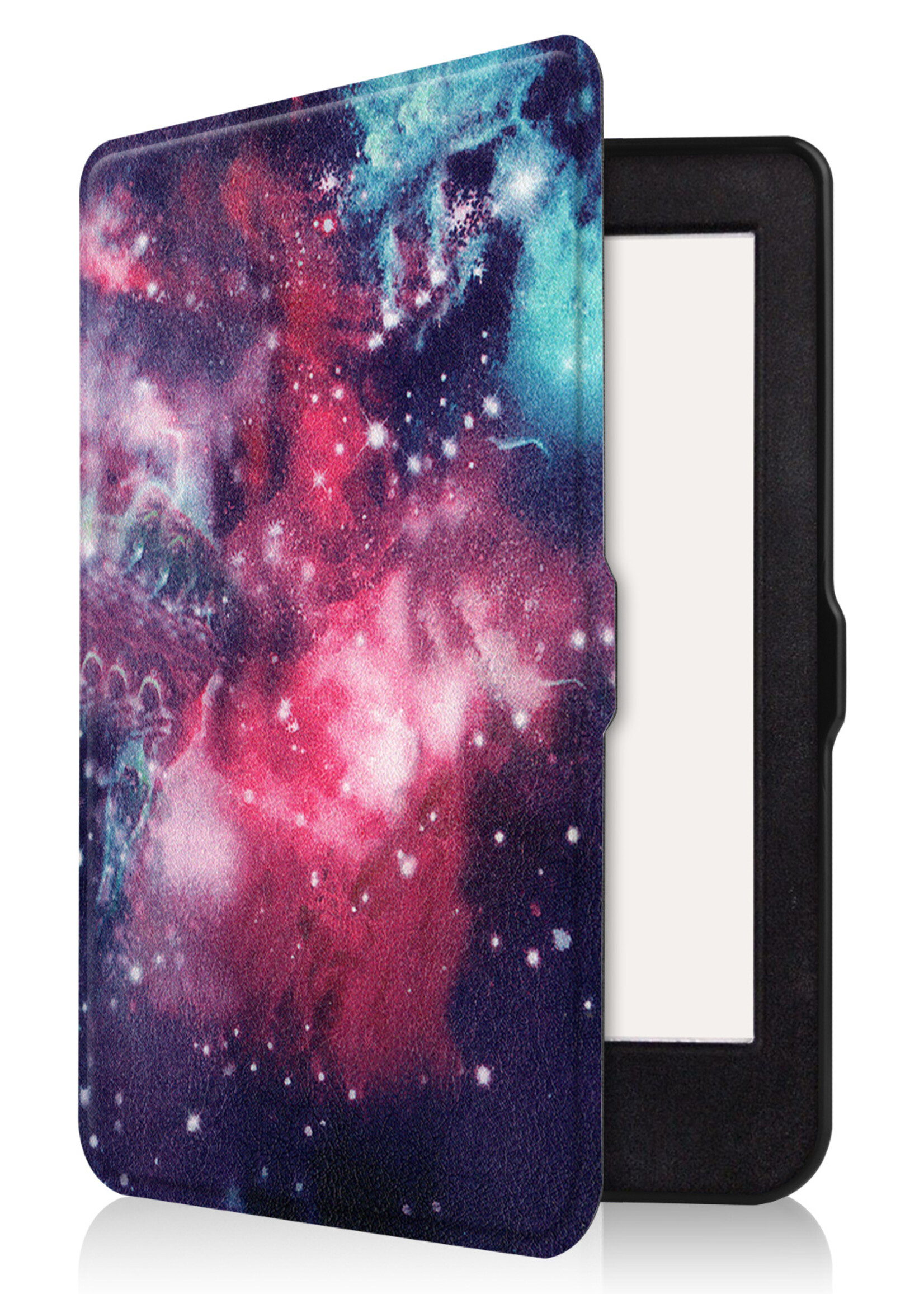 BTH Hoesje Geschikt voor Kobo Nia Hoesje Luxe Bescherm Case Met Screenprotector - Hoes Geschikt voor Kobo Nia Hoes Book Cover - Galaxy