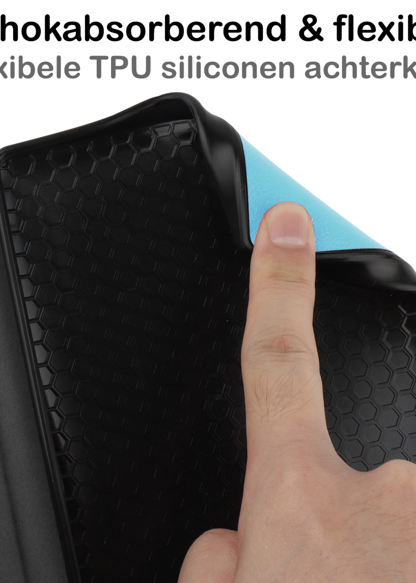 BTH Hoesje Geschikt voor Kobo Nia Hoesje Luxe Bescherm Case Met Screenprotector - Hoes Geschikt voor Kobo Nia Hoes Book Cover - Lichtblauw