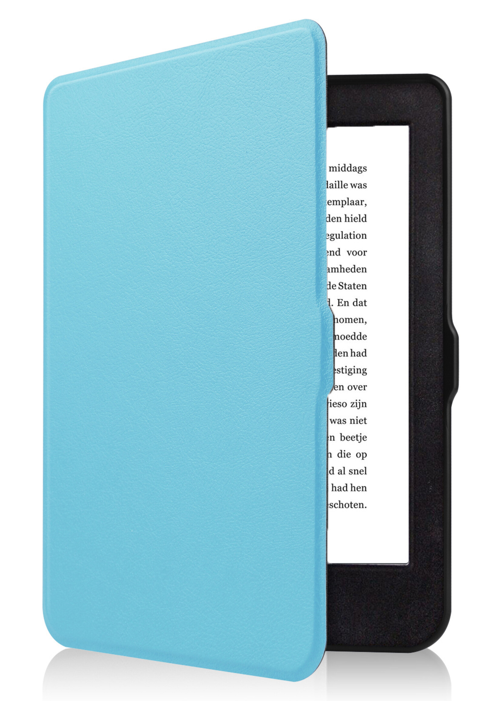 BTH Hoesje Geschikt voor Kobo Nia Hoesje Luxe Bescherm Case Met Screenprotector - Hoes Geschikt voor Kobo Nia Hoes Book Cover - Lichtblauw