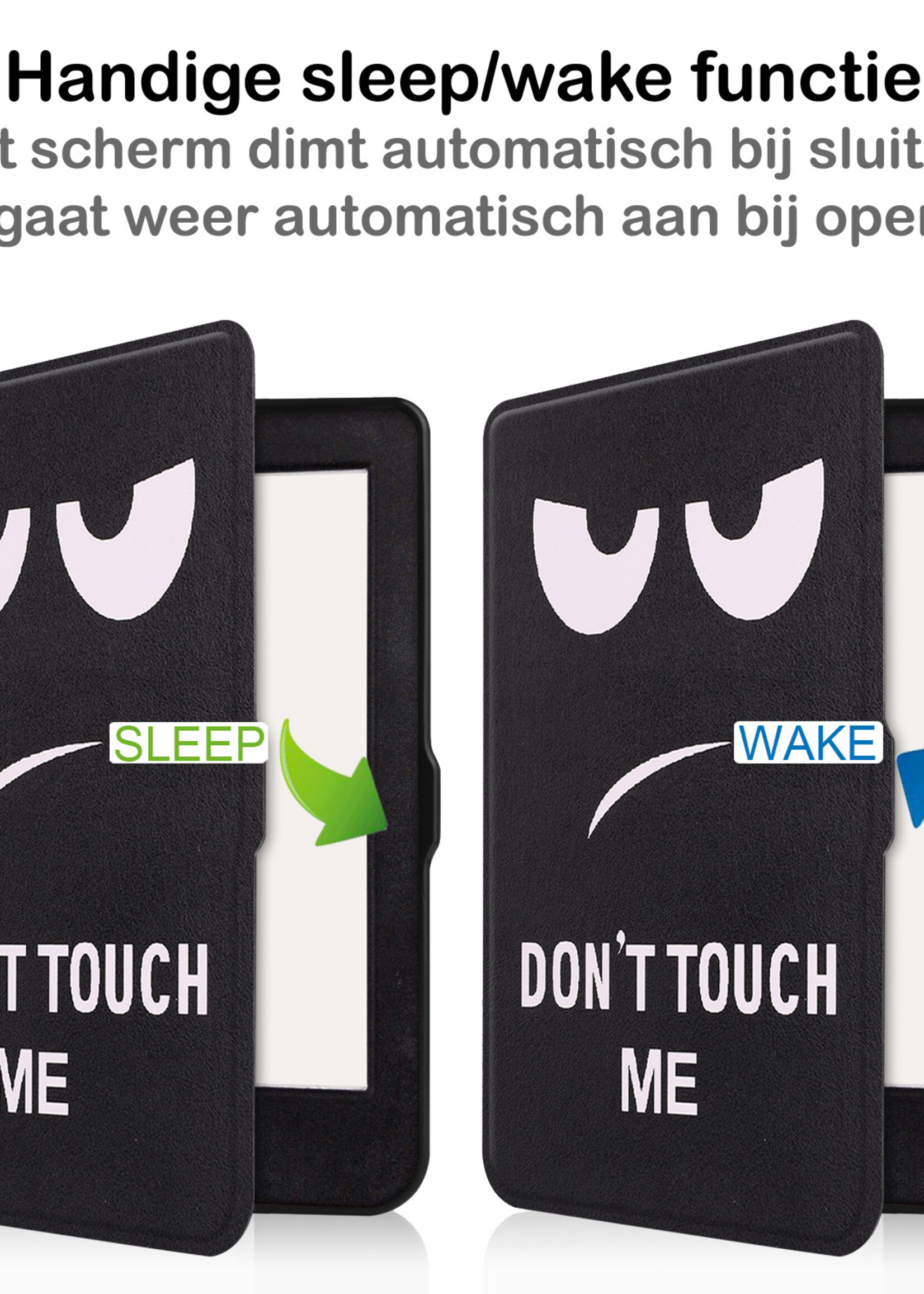 BTH Hoesje Geschikt voor Kobo Nia Hoesje Luxe Bescherm Case Met Screenprotector - Hoes Geschikt voor Kobo Nia Hoes Book Cover - Don't Touch Me