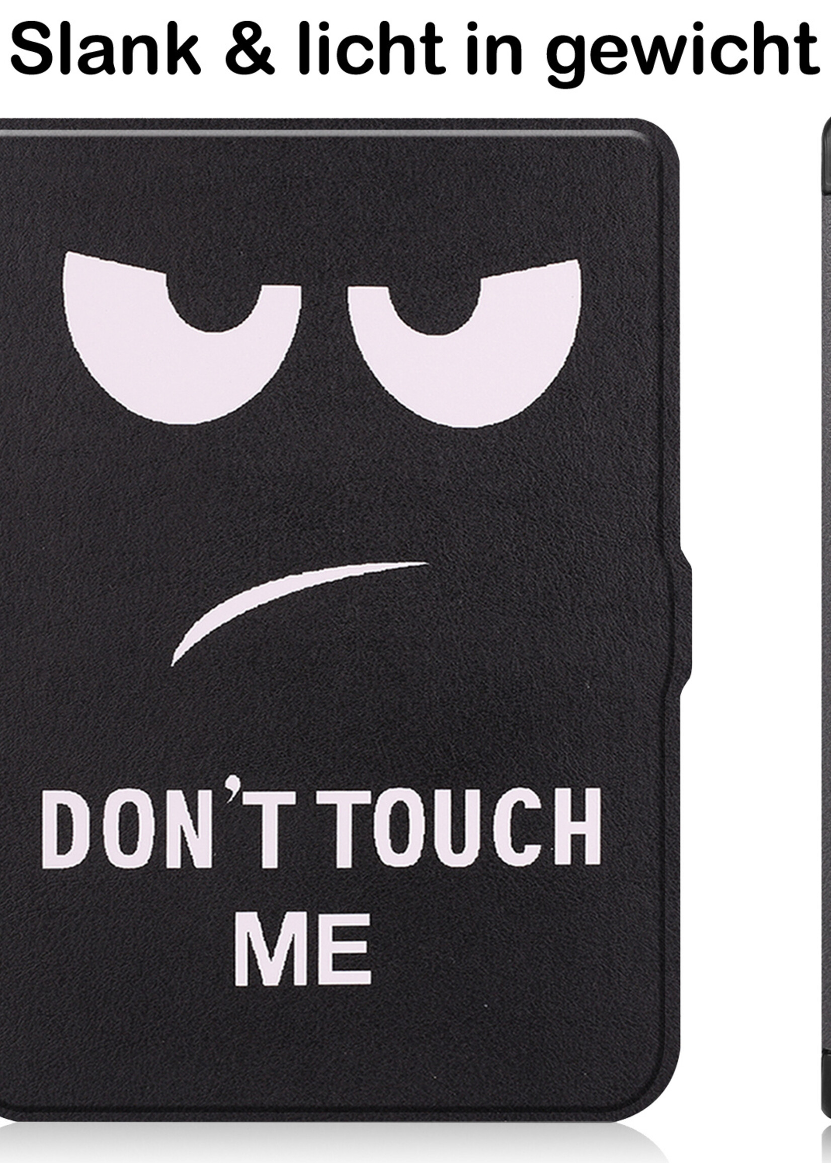 BTH Hoesje Geschikt voor Kobo Nia Hoesje Luxe Bescherm Case Met Screenprotector - Hoes Geschikt voor Kobo Nia Hoes Book Cover - Don't Touch Me