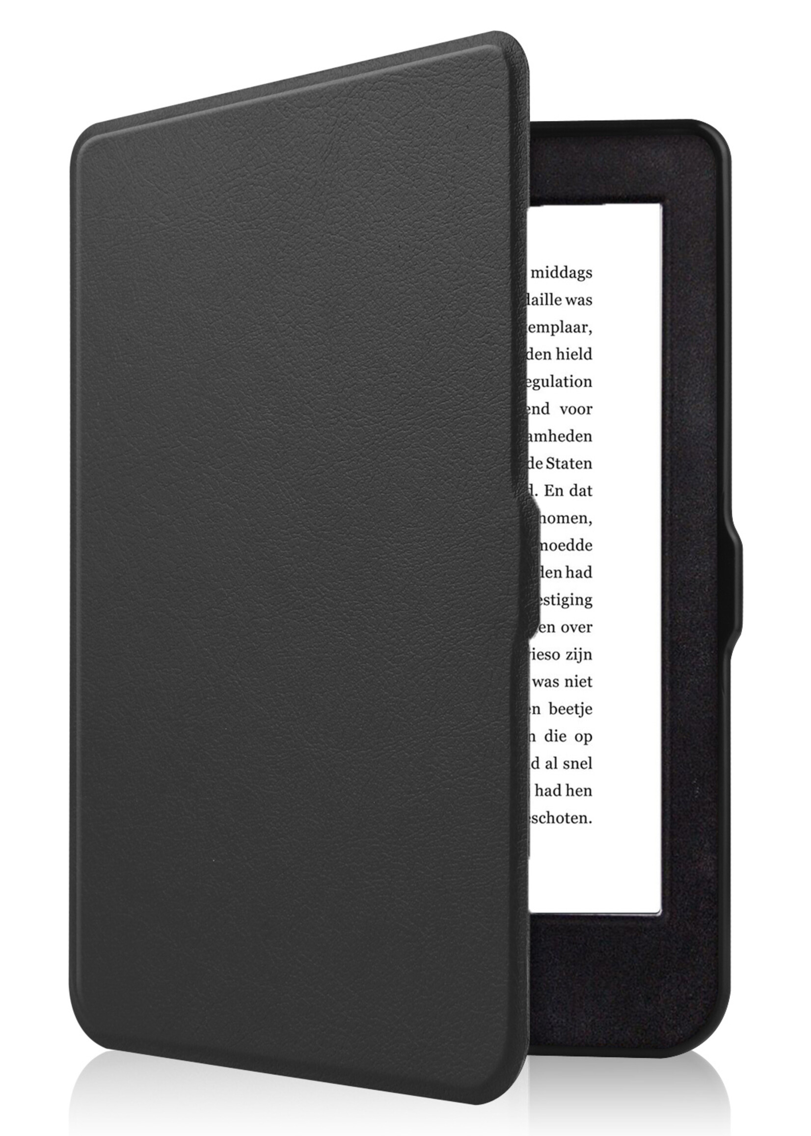 BTH Hoesje Geschikt voor Kobo Nia Hoesje Luxe Bescherm Case Met Screenprotector - Hoes Geschikt voor Kobo Nia Hoes Book Cover - Zwart