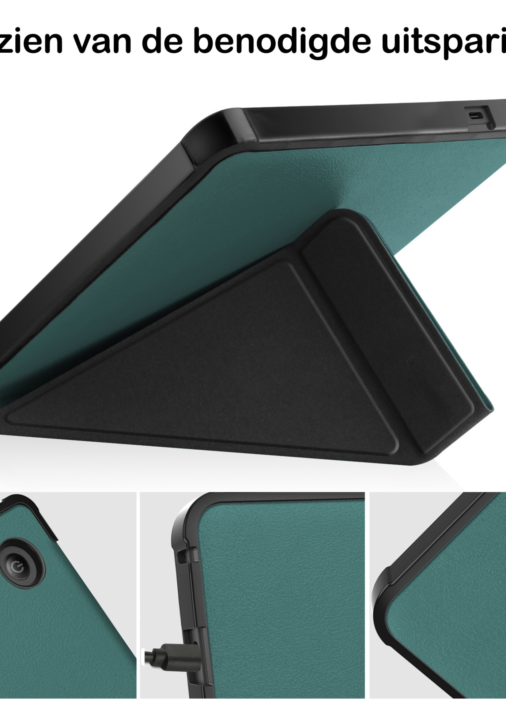 BTH Hoesje Geschikt voor Kobo Sage Hoesje Luxe Bescherm Case Met Screenprotector - Hoes Geschikt voor Kobo Sage Hoes Book Cover - Donkergroen