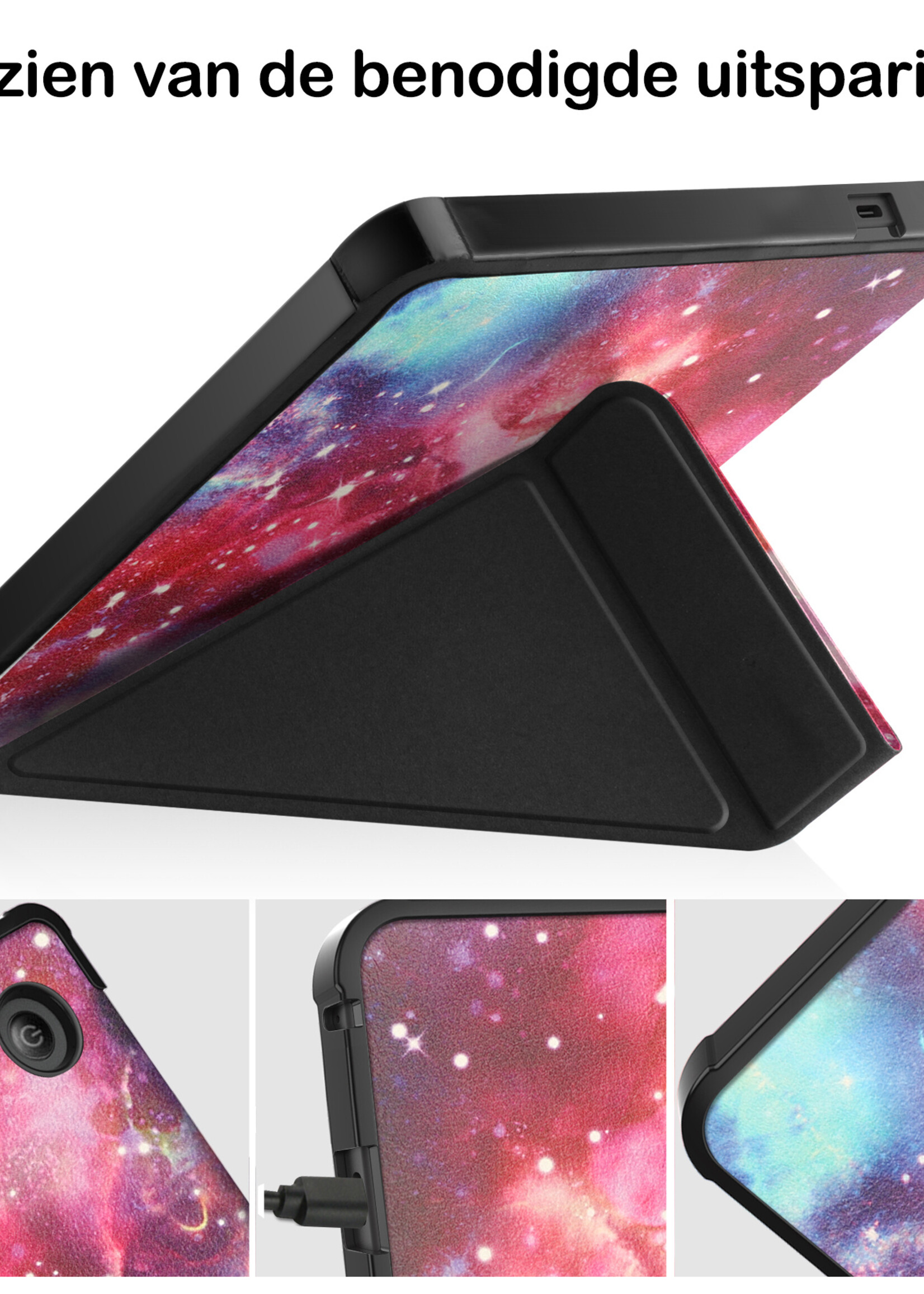 BTH Hoesje Geschikt voor Kobo Sage Hoesje Luxe Bescherm Case Met Screenprotector - Hoes Geschikt voor Kobo Sage Hoes Book Cover - Galaxy