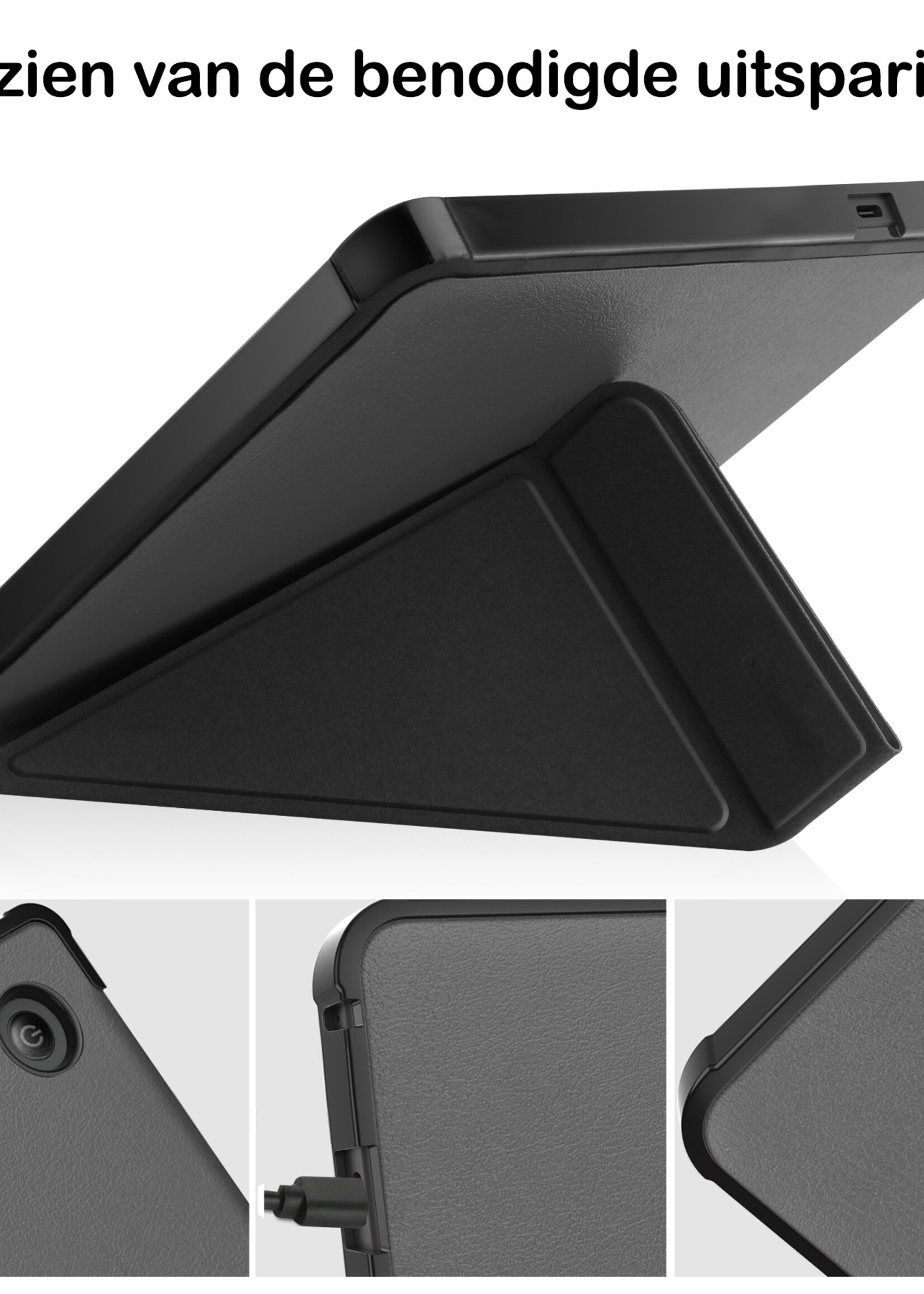 BTH Hoesje Geschikt voor Kobo Sage Hoesje Luxe Bescherm Case Met Screenprotector - Hoes Geschikt voor Kobo Sage Hoes Book Cover - Grijs