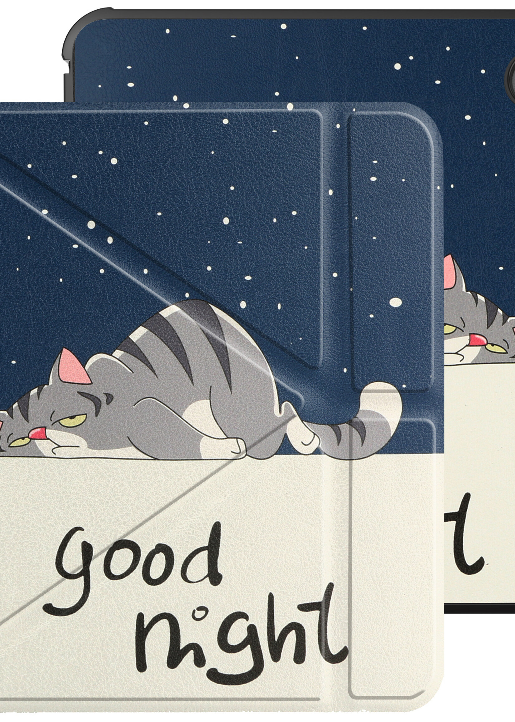 BTH Hoesje Geschikt voor Kobo Sage Hoesje Luxe Bescherm Case Met Screenprotector - Hoes Geschikt voor Kobo Sage Hoes Book Cover - Kat