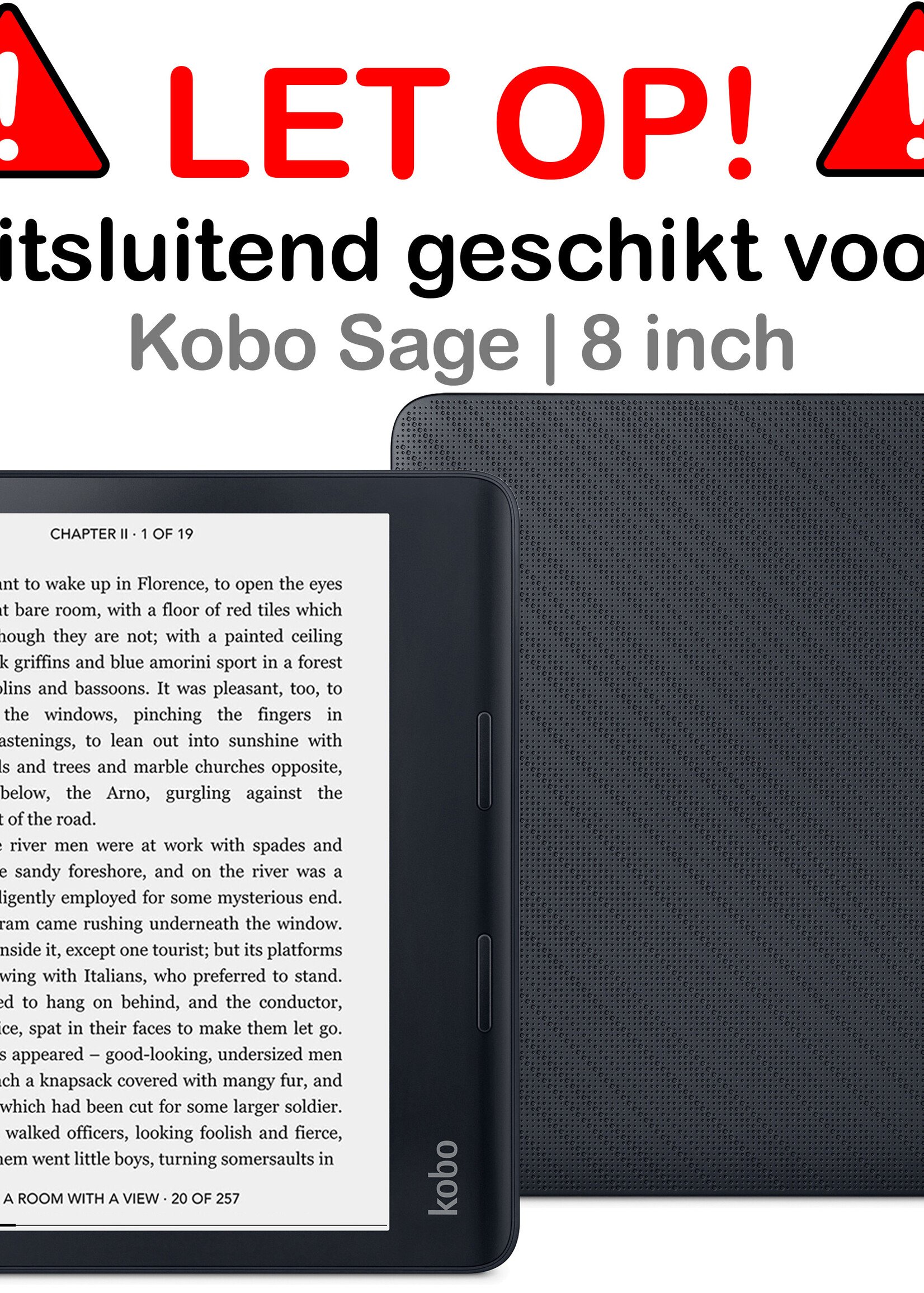 BTH Hoesje Geschikt voor Kobo Sage Hoesje Luxe Bescherm Case Met Screenprotector - Hoes Geschikt voor Kobo Sage Hoes Book Cover - Eenhoorn