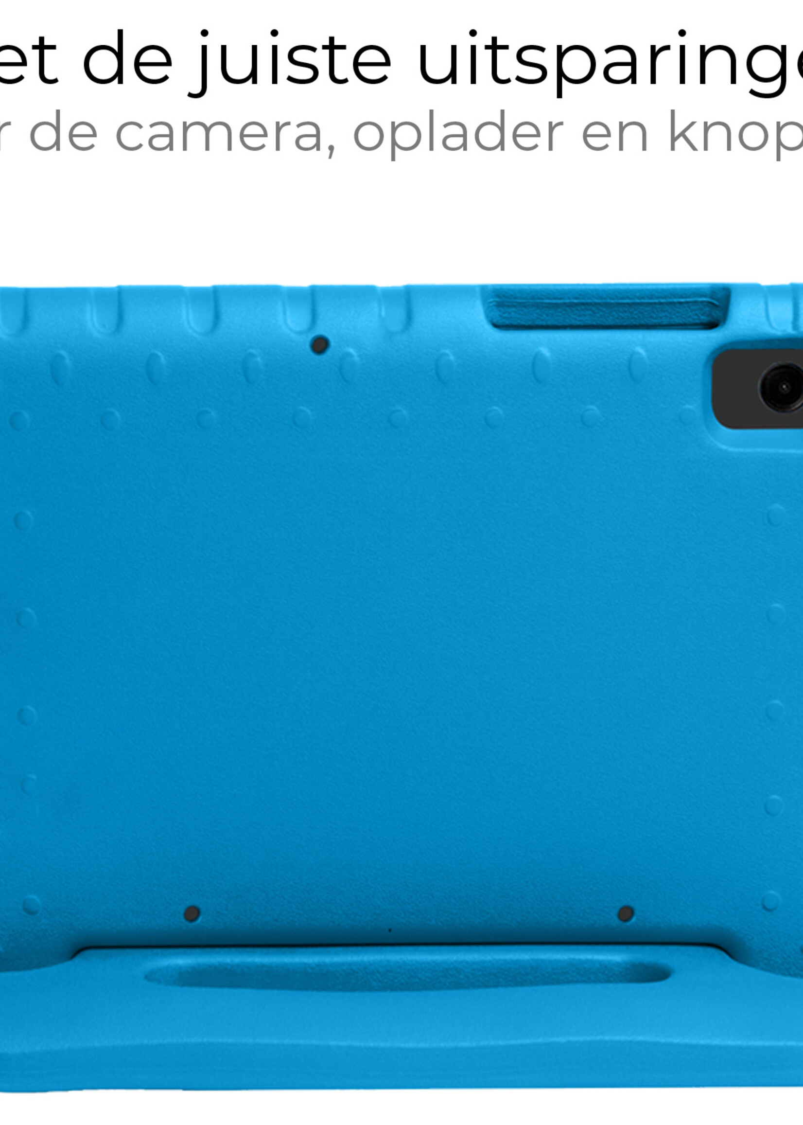 BTH Kinderhoes Geschikt voor Samsung Galaxy Tab A9 Hoes Kinder Hoesje Kids Case Cover Kidsproof - Hoesje Geschikt voor Samsung Tab A9 Hoesje Kinder Hoes - Blauw