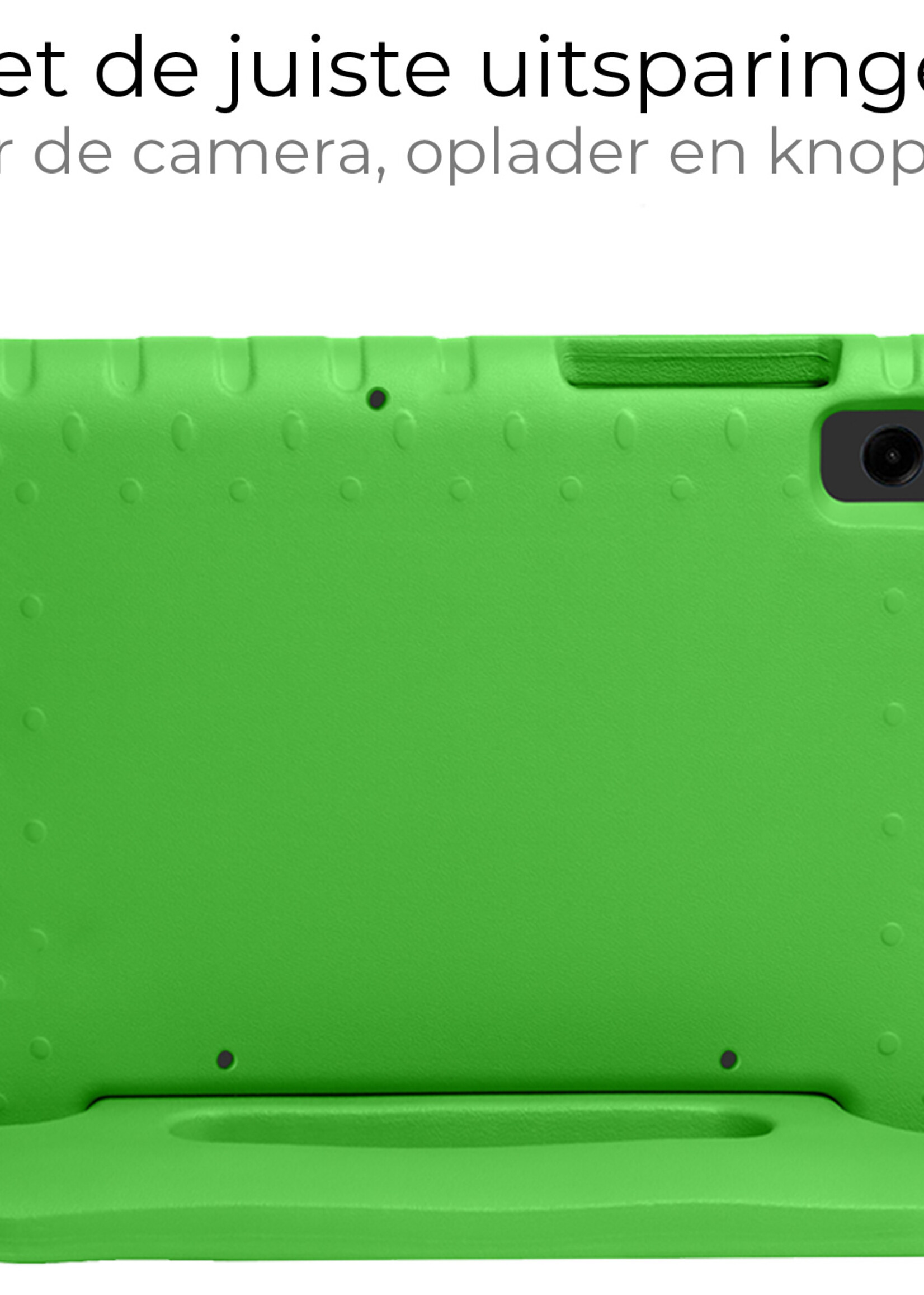 BTH Kinderhoes Geschikt voor Samsung Galaxy Tab A9 Hoes Kinder Hoesje Kids Case Cover Kidsproof - Hoesje Geschikt voor Samsung Tab A9 Hoesje Kinder Hoes - Groen
