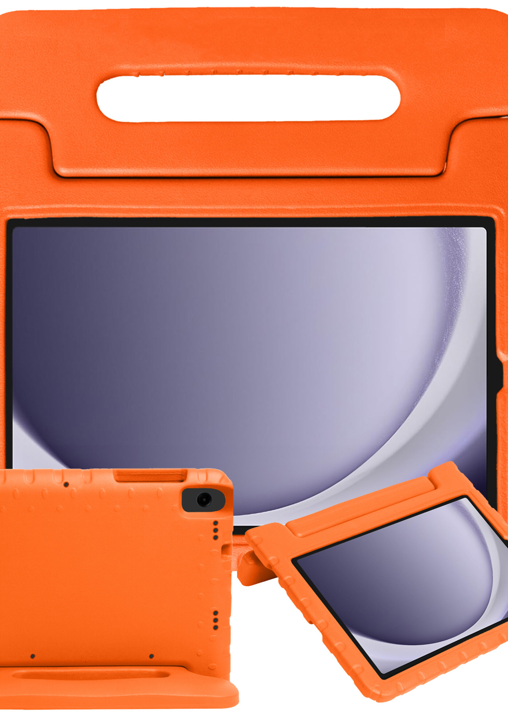 BTH Kinderhoes Geschikt voor Samsung Galaxy Tab A9 Hoes Kinder Hoesje Kids Case Cover Kidsproof - Hoesje Geschikt voor Samsung Tab A9 Hoesje Kinder Hoes - Oranje