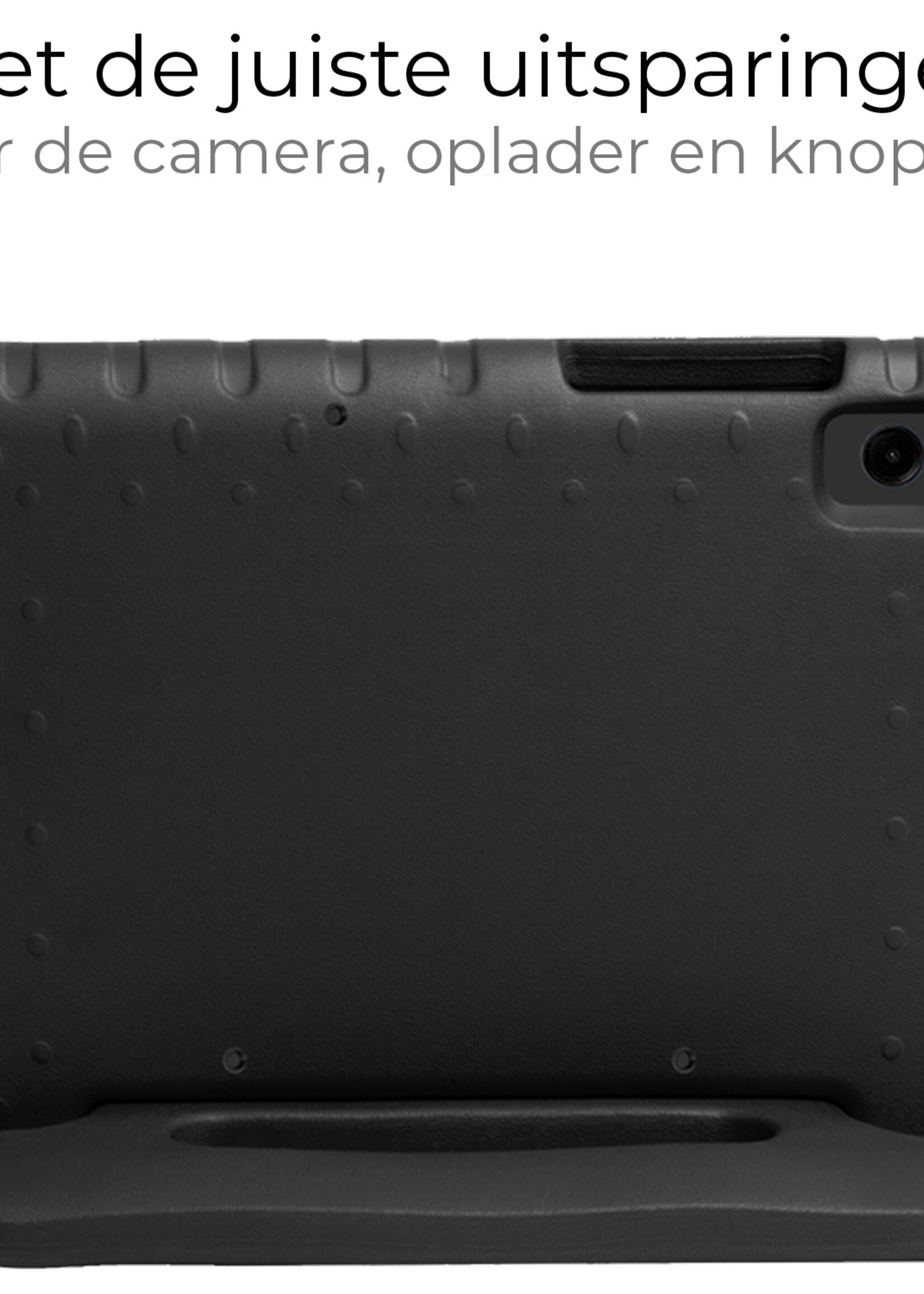 BTH Kinderhoes Geschikt voor Samsung Galaxy Tab A9 Hoes Kinder Hoesje Kids Case Cover Kidsproof - Hoesje Geschikt voor Samsung Tab A9 Hoesje Kinder Hoes - Zwart