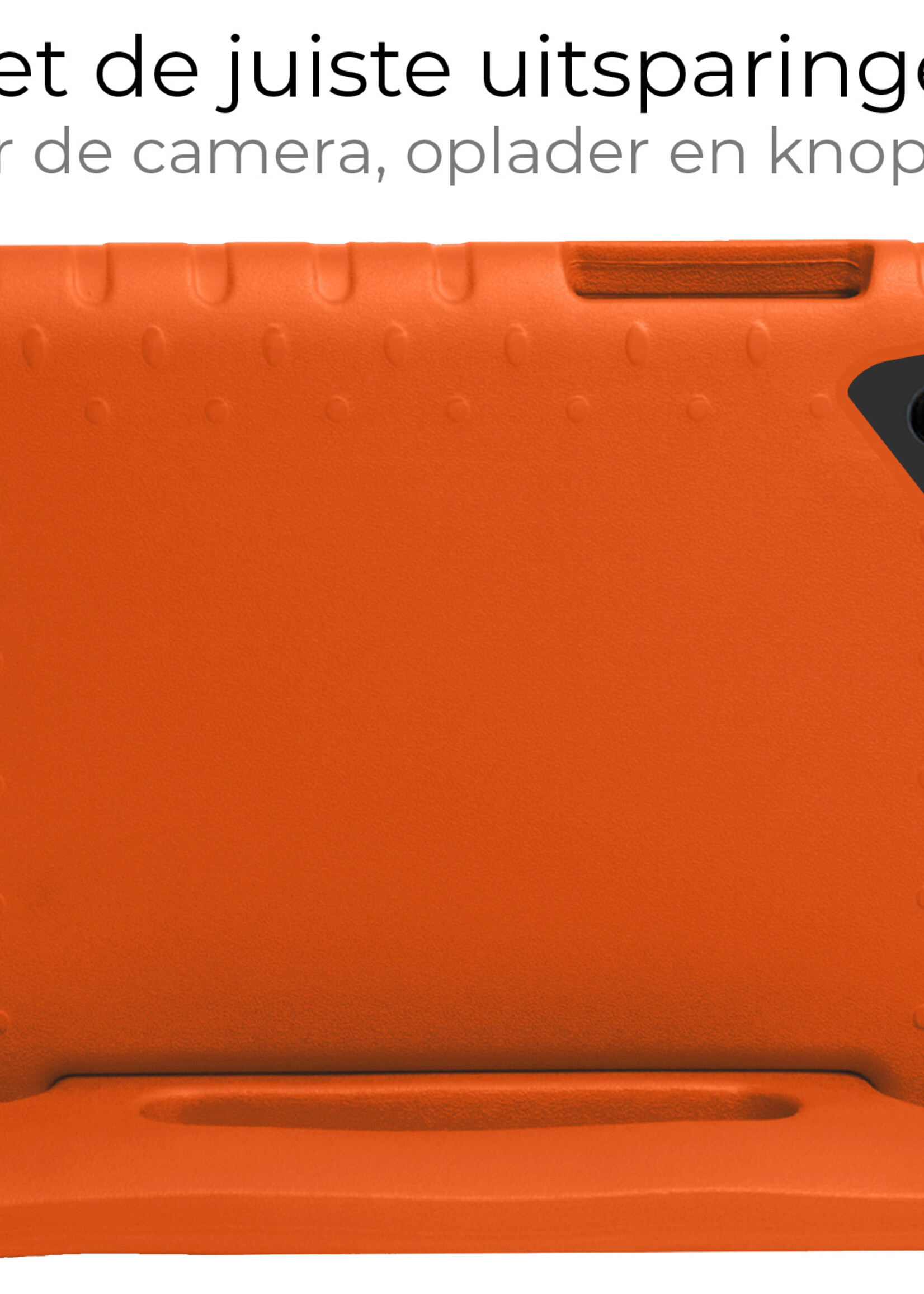 BTH Kinderhoes Geschikt voor Samsung Galaxy Tab A9 Plus Hoes Kinder Hoesje Kids Case Cover Kidsproof - Hoesje Geschikt voor Samsung Tab A9 Plus Hoesje Kinder Hoes - Oranje