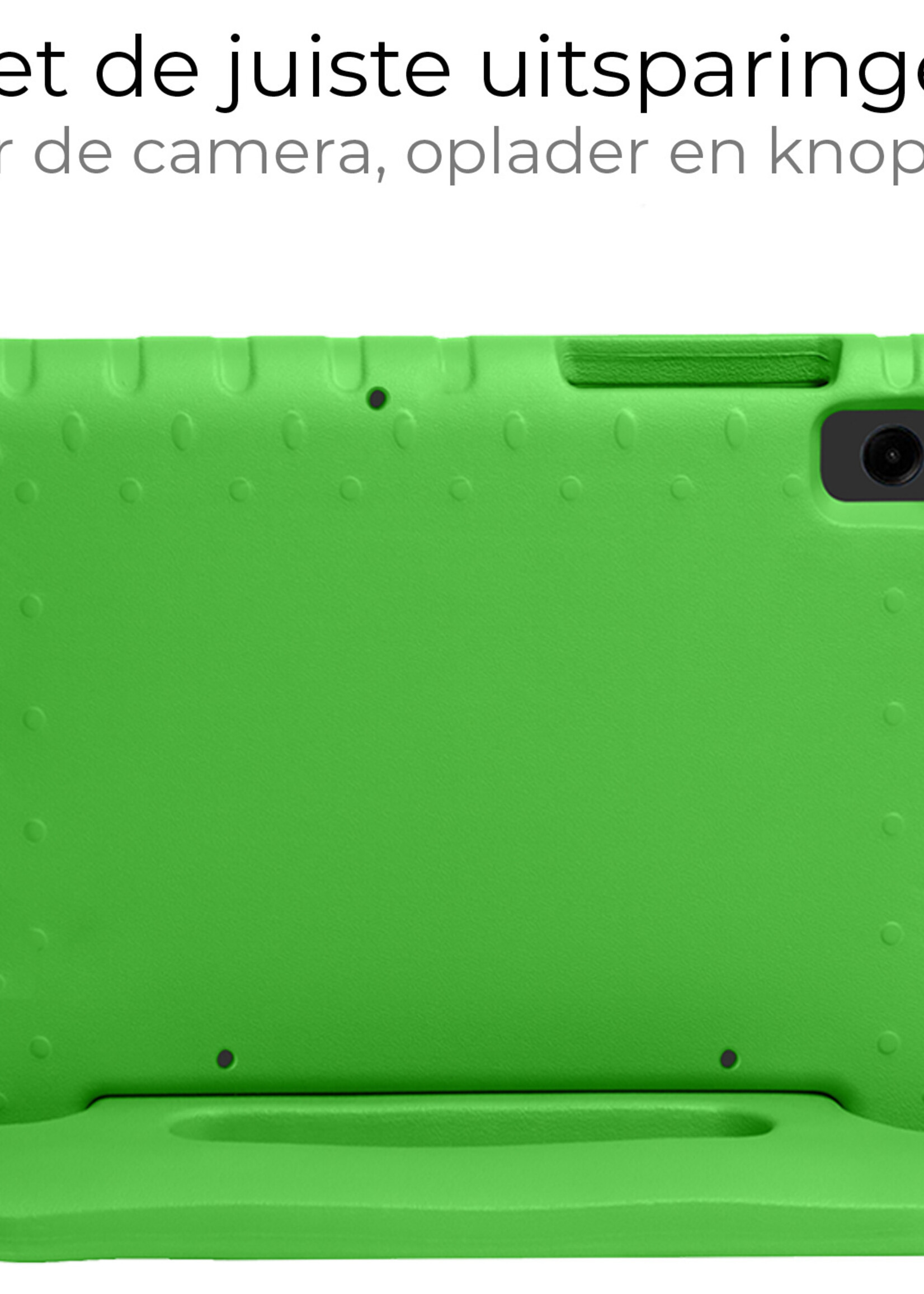 BTH Kinderhoes Geschikt voor Samsung Galaxy Tab A9 Hoes Kinder Hoesje Kids Case Cover Kidsproof Met Screenprotector - Hoesje Geschikt voor Samsung Tab A9 Hoesje Kinder Hoes - Groen