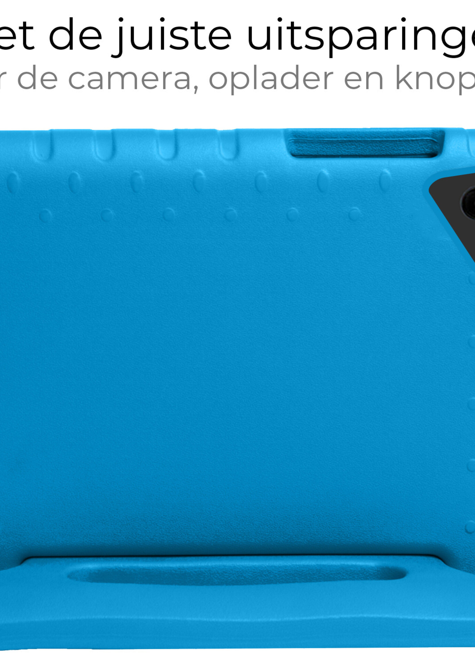 BTH Kinderhoes Geschikt voor Samsung Galaxy Tab A9 Plus Hoes Kinder Hoesje Kids Case Cover Kidsproof Met Screenprotector - Hoesje Geschikt voor Samsung Tab A9 Plus Hoesje Kinder Hoes - Blauw