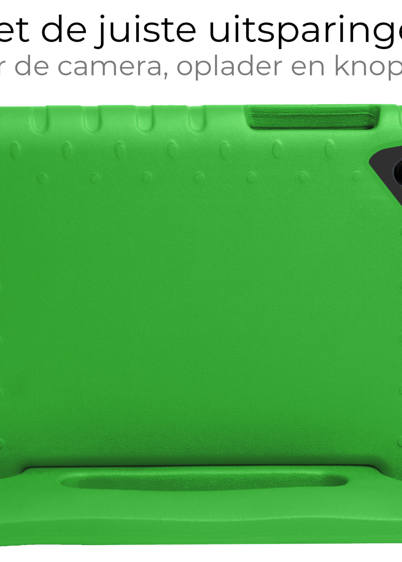 BTH Kinderhoes Geschikt voor Samsung Galaxy Tab A9 Plus Hoes Kinder Hoesje Kids Case Cover Kidsproof Met Screenprotector - Hoesje Geschikt voor Samsung Tab A9 Plus Hoesje Kinder Hoes - Groen