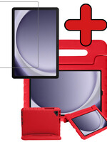 BTH BTH Samsung Galaxy Tab A9 Kinderhoes Met Screenprotector - Rood
