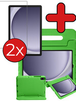 BTH BTH Samsung Galaxy Tab A9 Kinderhoes Met 2x Screenprotector - Groen
