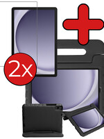 BTH BTH Samsung Galaxy Tab A9 Kinderhoes Met 2x Screenprotector - Zwart