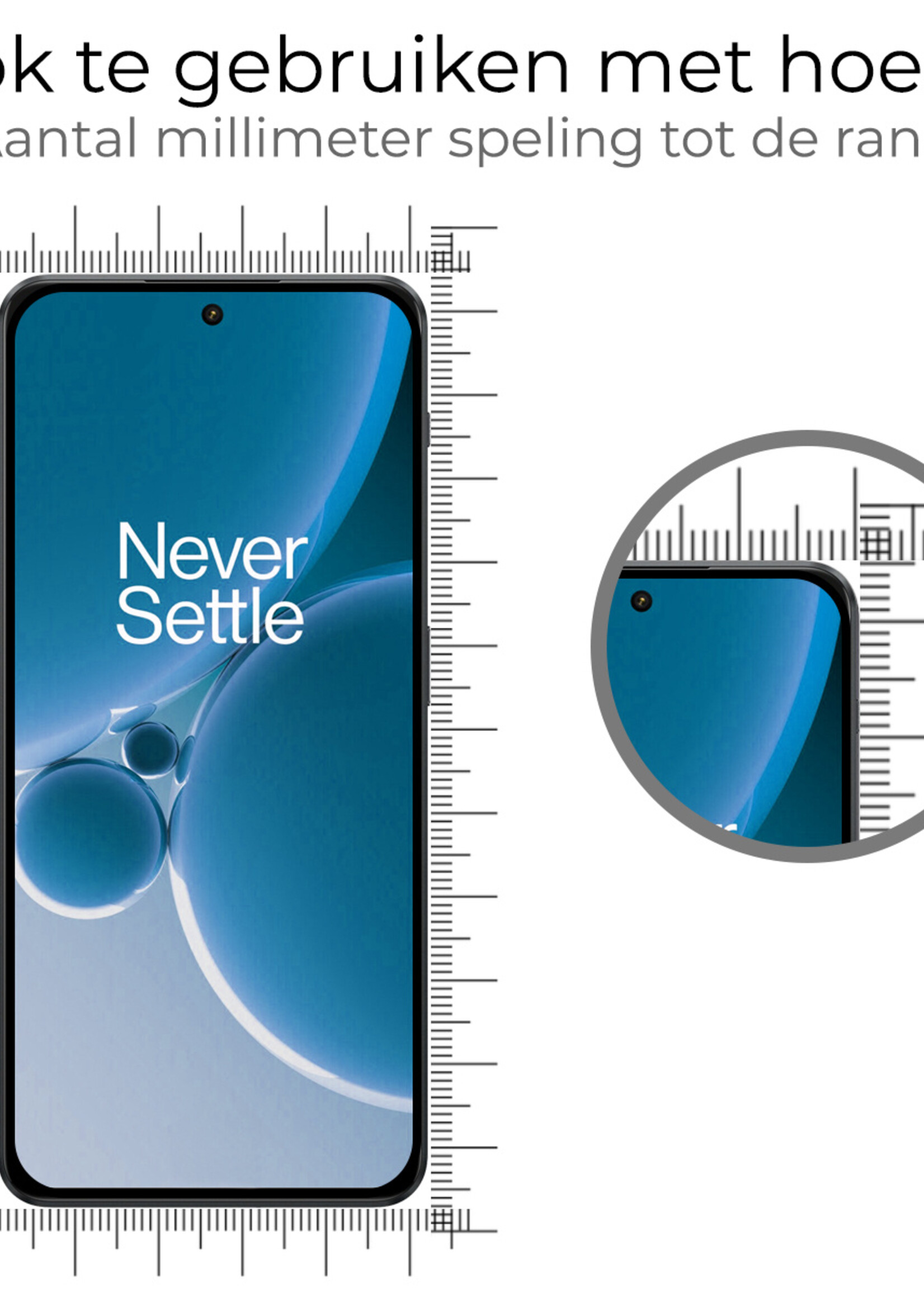 BTH Screenprotector Geschikt voor OnePlus Nord 3 Screenprotector Glas Gehard Tempered Glass Full Cover - Screenprotector Geschikt voor OnePlus Nord 3 Screen Protector Screen Cover - 2 PACK