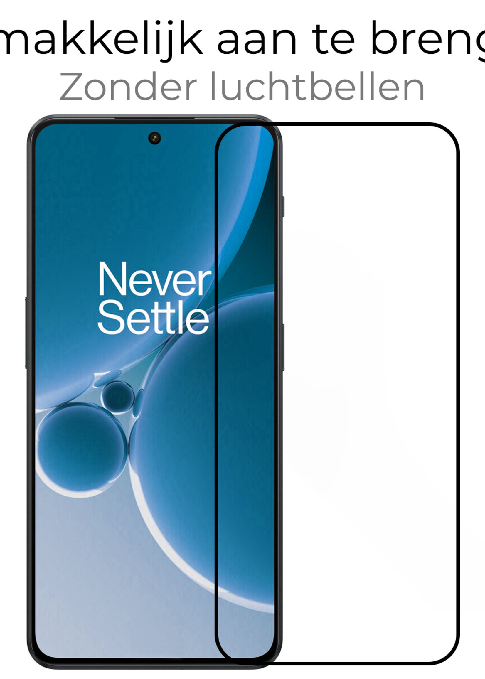 BTH Screenprotector Geschikt voor OnePlus Nord 3 Screenprotector Glas Gehard Tempered Glass Full Cover - Screenprotector Geschikt voor OnePlus Nord 3 Screen Protector Screen Cover - 2 PACK