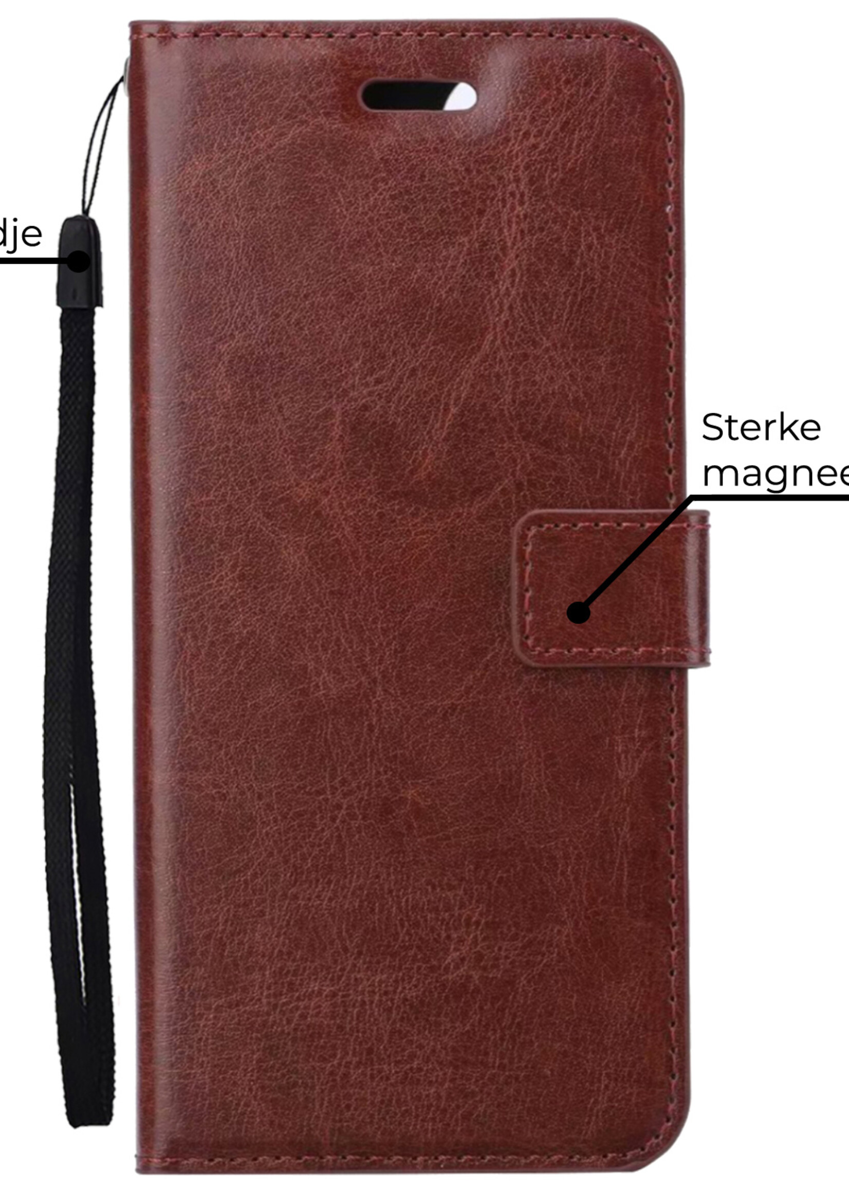 BTH Hoesje Geschikt voor OnePlus Nord 3 Hoesje Book Case Hoes Portemonnee Cover Walletcase - Hoes Geschikt voor OnePlus Nord 3 Hoes Bookcase Hoesje - Bruin