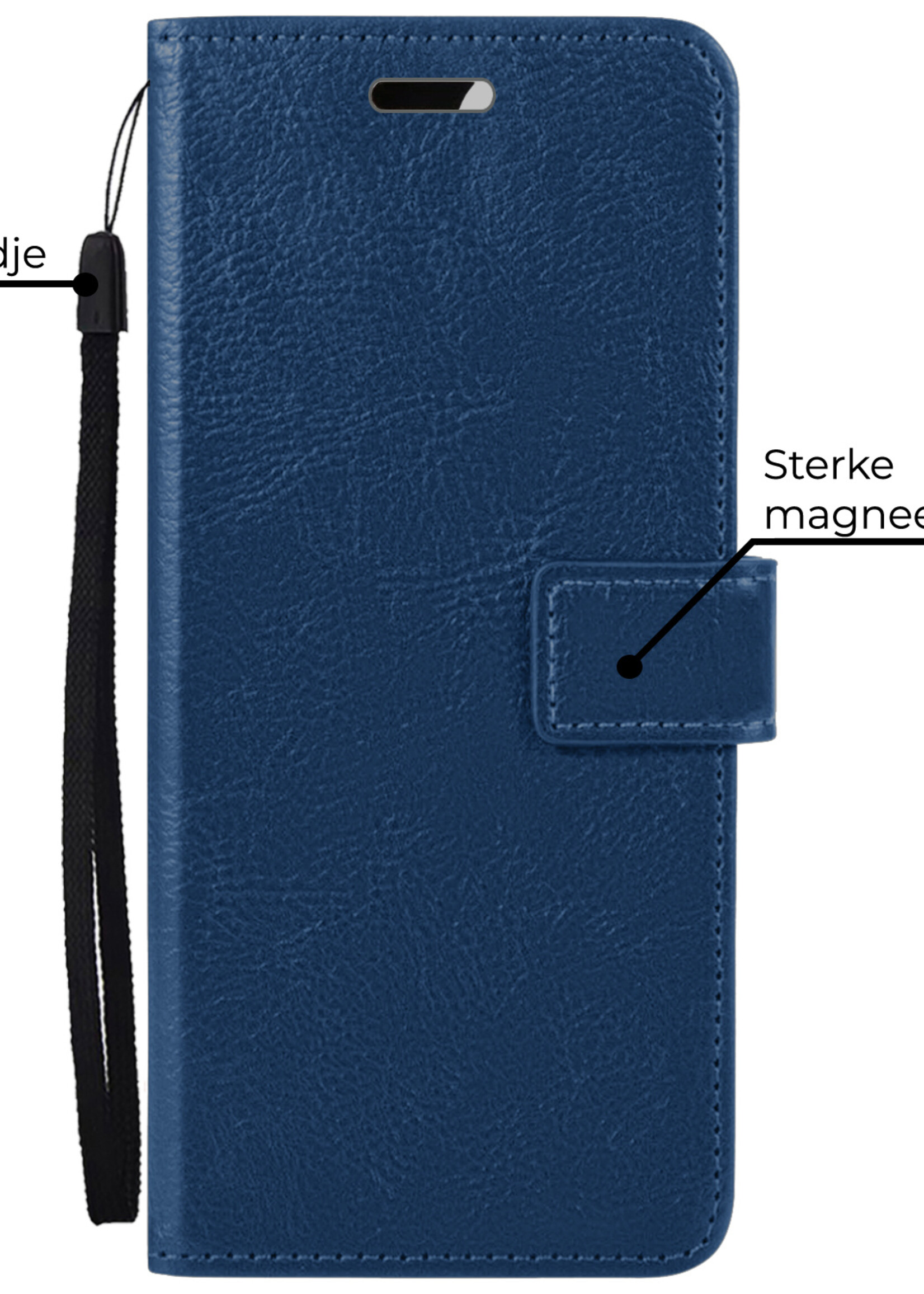BTH Hoesje Geschikt voor OnePlus Nord 3 Hoesje Book Case Hoes Portemonnee Cover Walletcase - Hoes Geschikt voor OnePlus Nord 3 Hoes Bookcase Hoesje - Donkerblauw