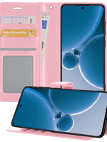 BTH BTH OnePlus Nord 3 Hoesje Bookcase - Lichtroze