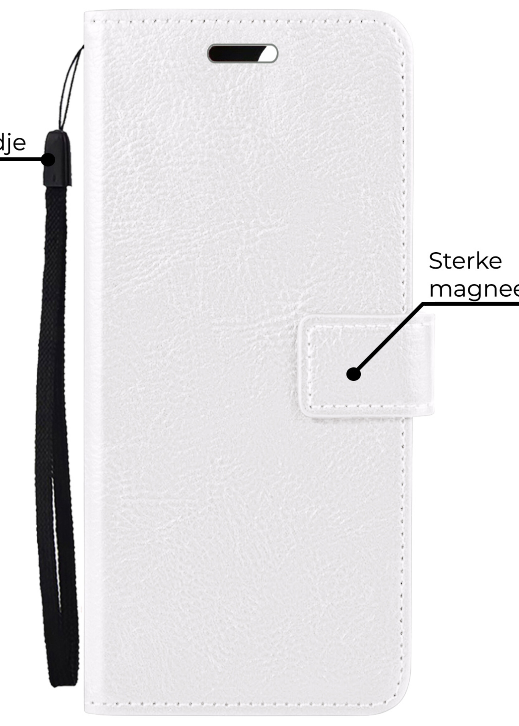 BTH Hoesje Geschikt voor OnePlus Nord 3 Hoesje Book Case Hoes Portemonnee Cover Walletcase - Hoes Geschikt voor OnePlus Nord 3 Hoes Bookcase Hoesje - Wit