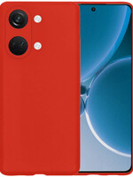 BTH BTH OnePlus Nord 3 Hoesje Siliconen - Rood