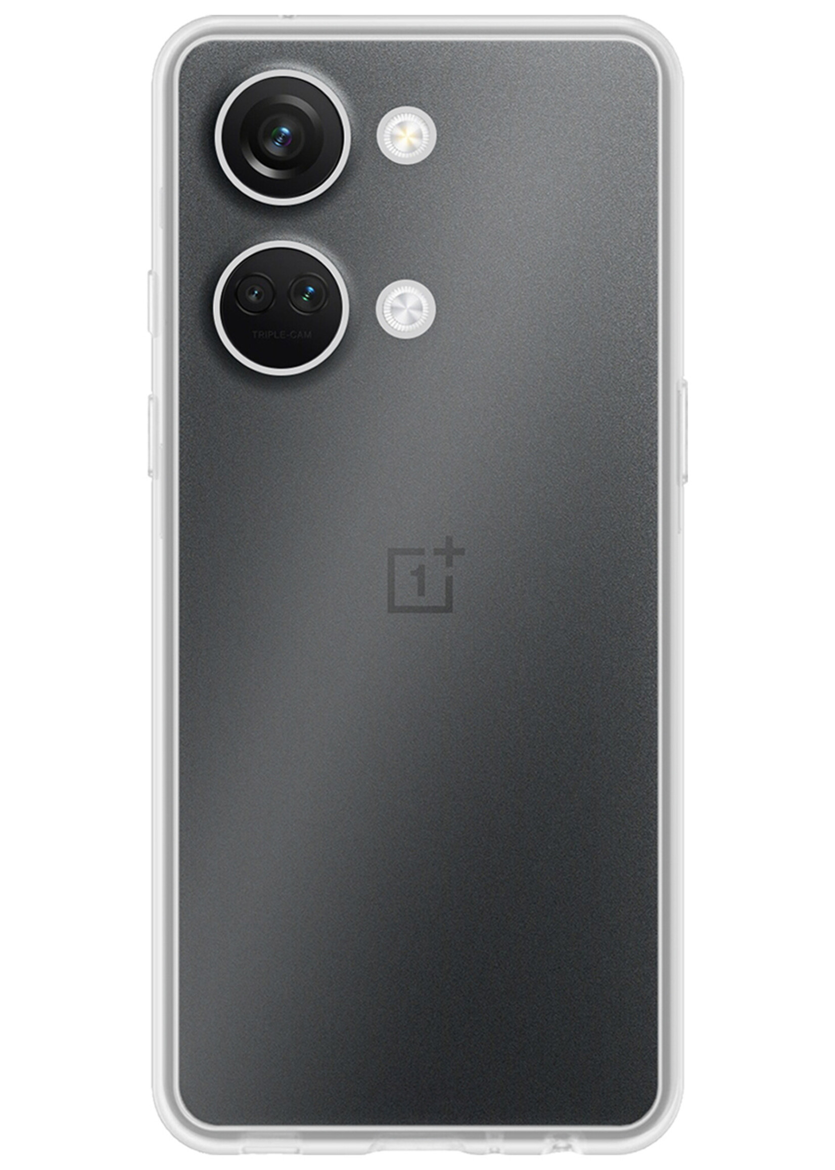 BTH Hoesje Geschikt voor OnePlus Nord 3 Hoesje Siliconen Case Hoes - Hoes Geschikt voor OnePlus Nord 3 Hoes Cover Case - Transparant
