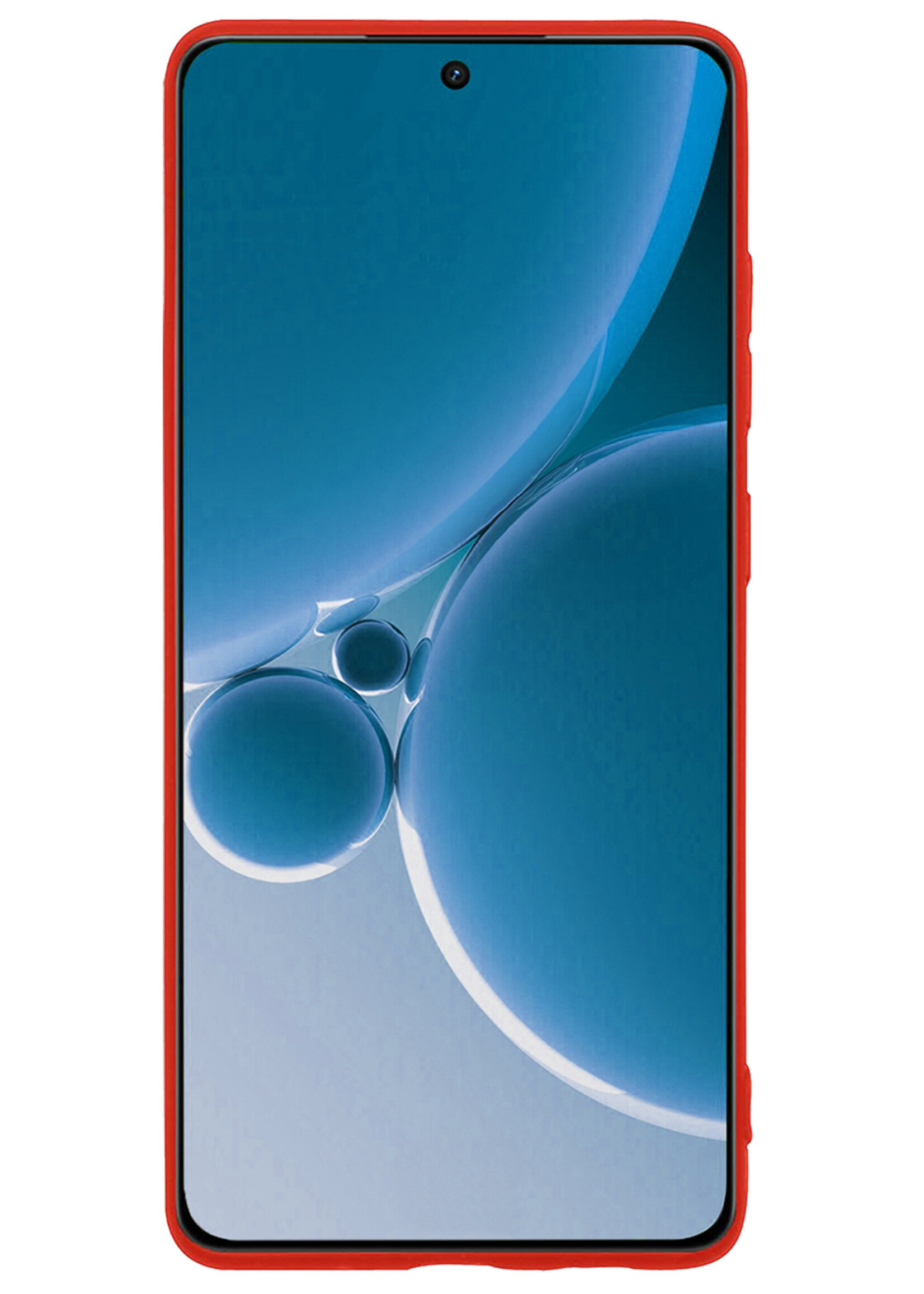 BTH Hoesje Geschikt voor OnePlus Nord 3 Hoesje Siliconen Case Hoes - Hoes Geschikt voor OnePlus Nord 3 Hoes Cover Case - Rood - 2 PACK