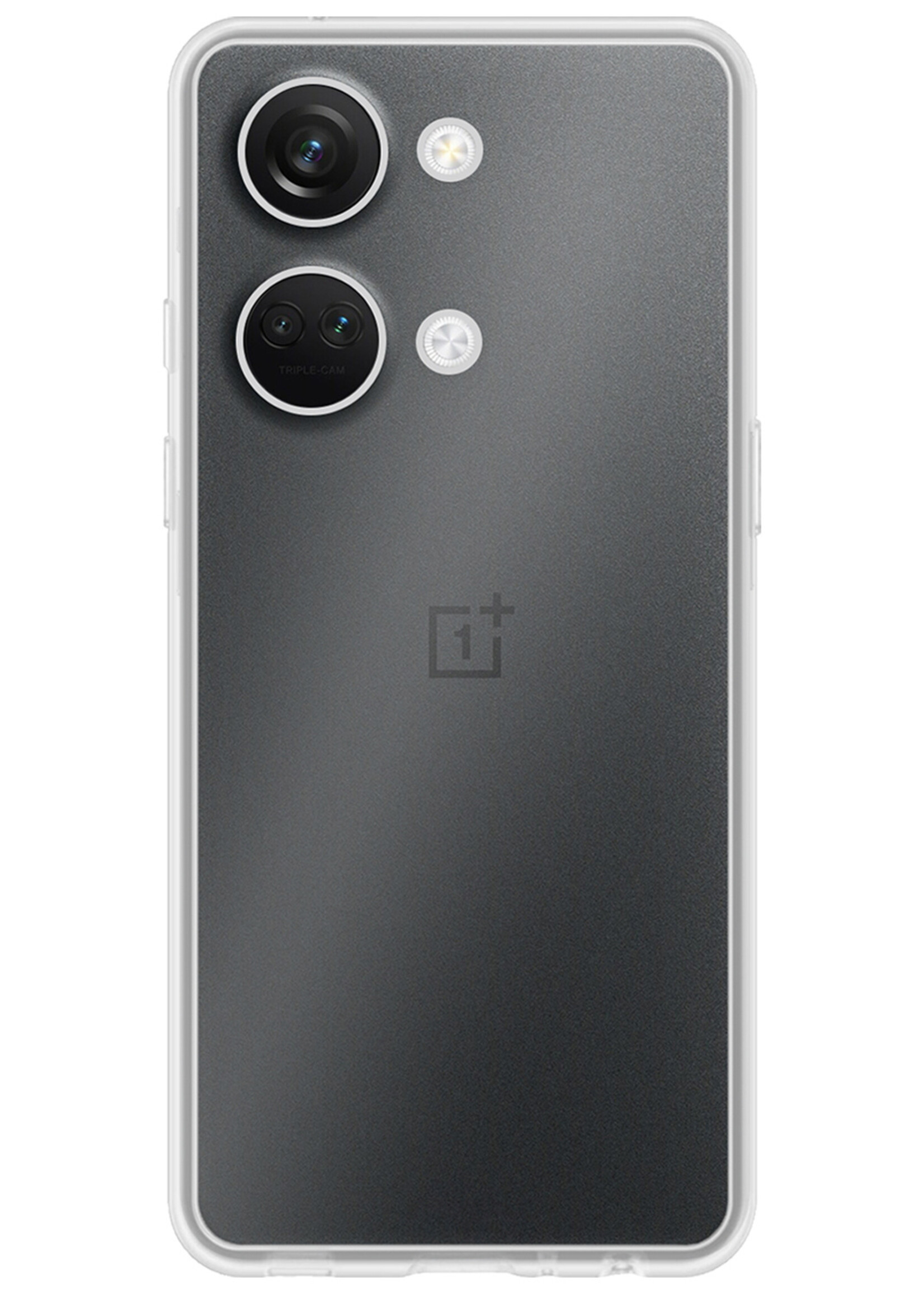 BTH Hoesje Geschikt voor OnePlus Nord 3 Hoesje Siliconen Case Hoes Met Screenprotector - Hoes Geschikt voor OnePlus Nord 3 Hoes Cover Case - Transparant