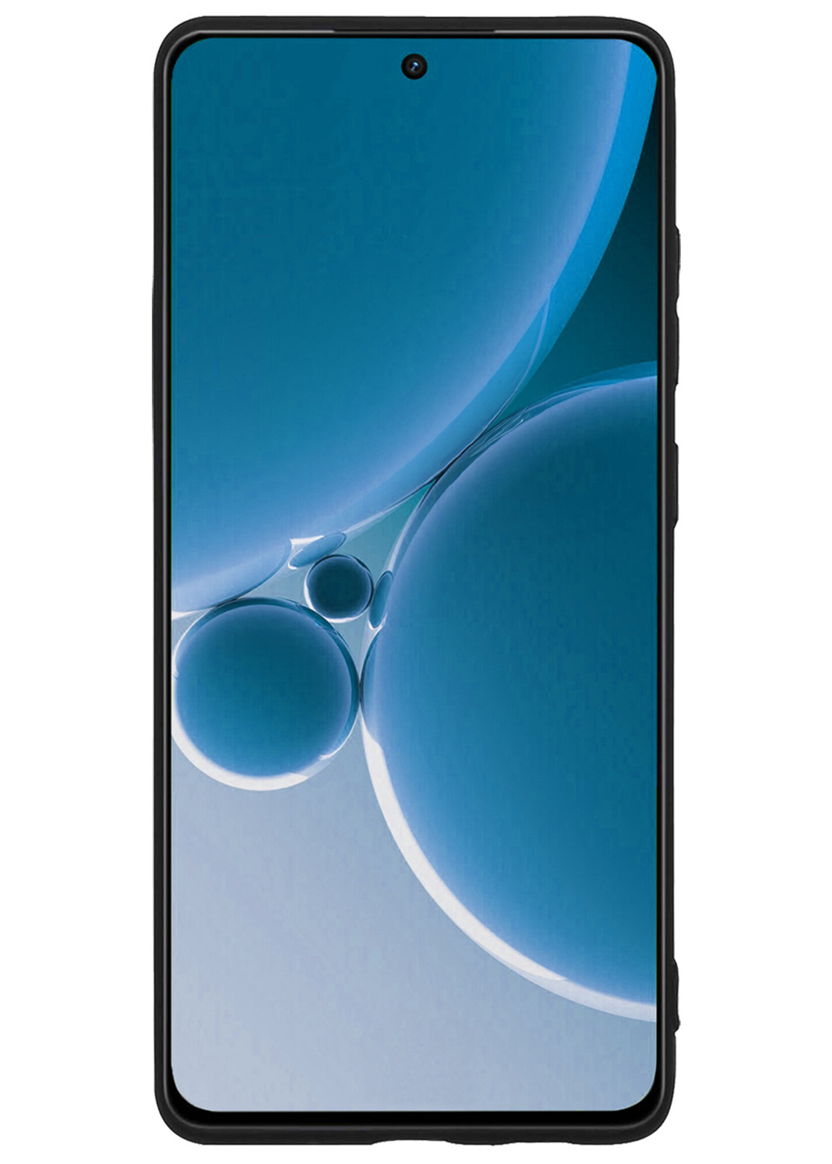 BTH Hoesje Geschikt voor OnePlus Nord 3 Hoesje Siliconen Case Hoes Met Screenprotector - Hoes Geschikt voor OnePlus Nord 3 Hoes Cover Case - Zwart