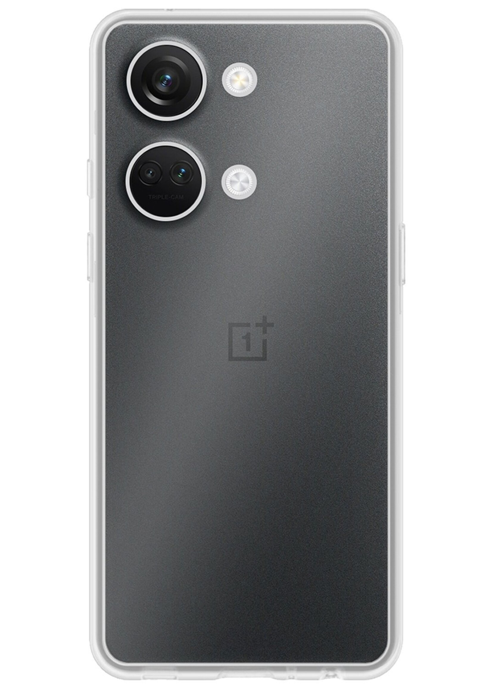 BTH Hoesje Geschikt voor OnePlus Nord 3 Hoesje Siliconen Case Hoes Met 2x Screenprotector - Hoes Geschikt voor OnePlus Nord 3 Hoes Cover Case - Transparant